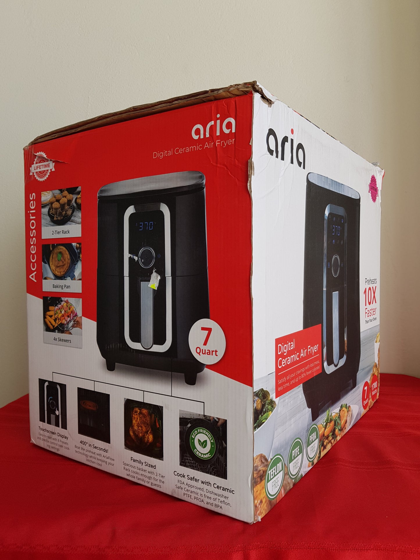 Freidora de aire digital de 6.6 litros - Aria (Nuevo, caja abierta)