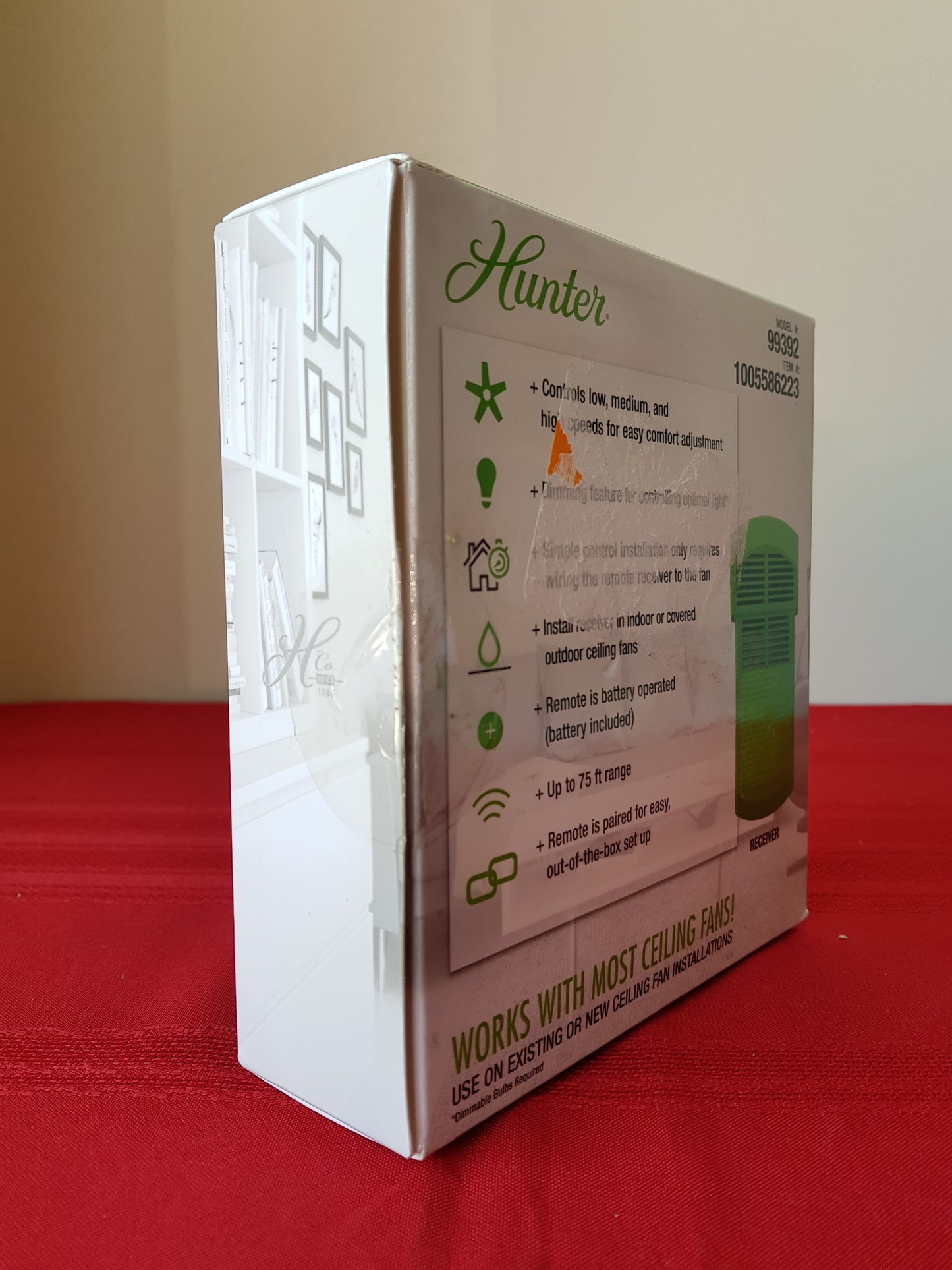 Control remoto universal para ventilador de techo de 3 velocidades - Hunter (Nuevo, caja abierta)