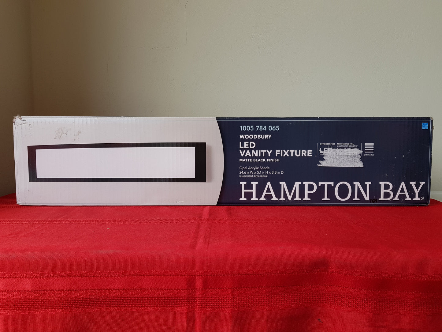 Lampara de tocador LED - Hampton Bay Woodbury (Nuevo, caja abierta)