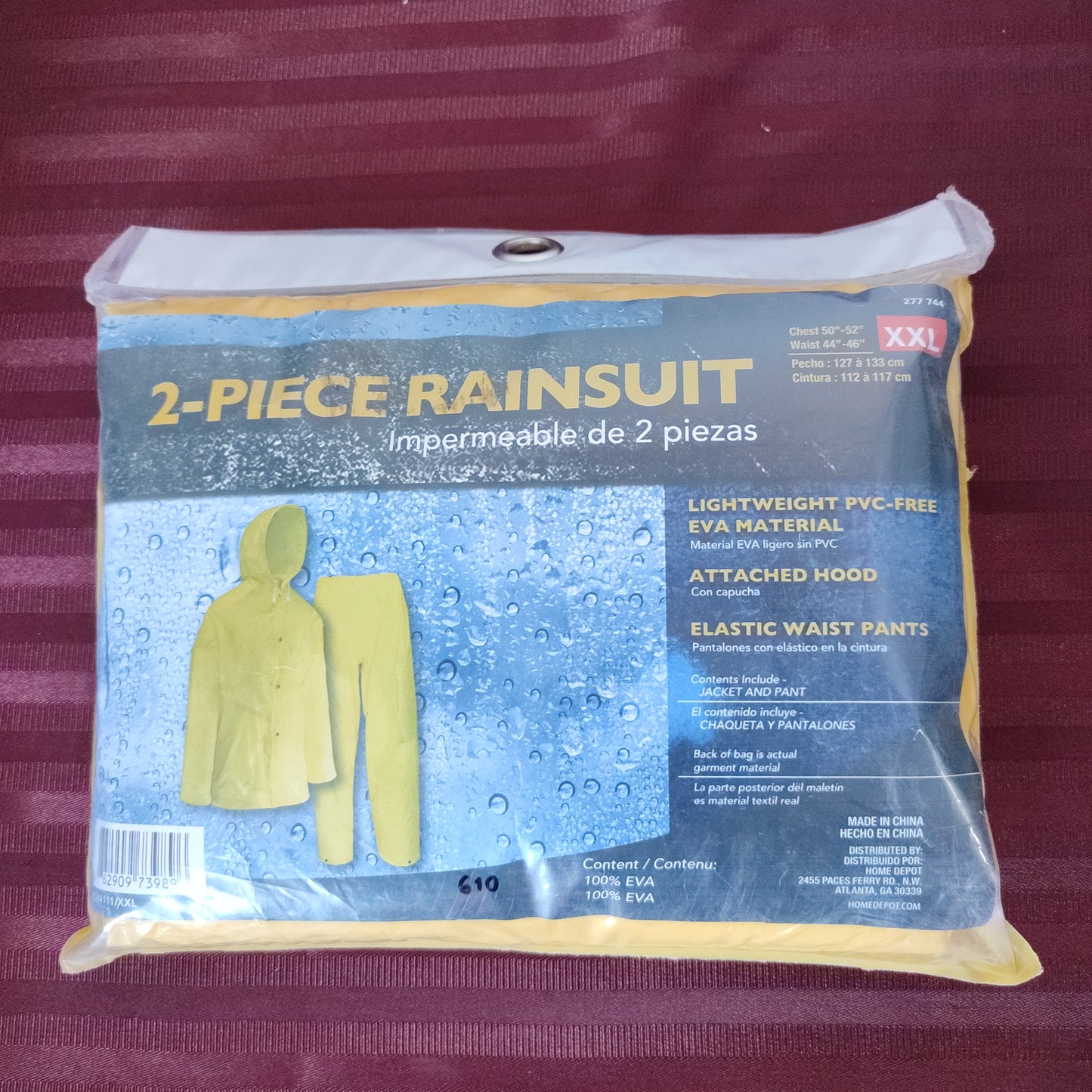 Impermeable de 2 piezas talla XXL (Nuevo)