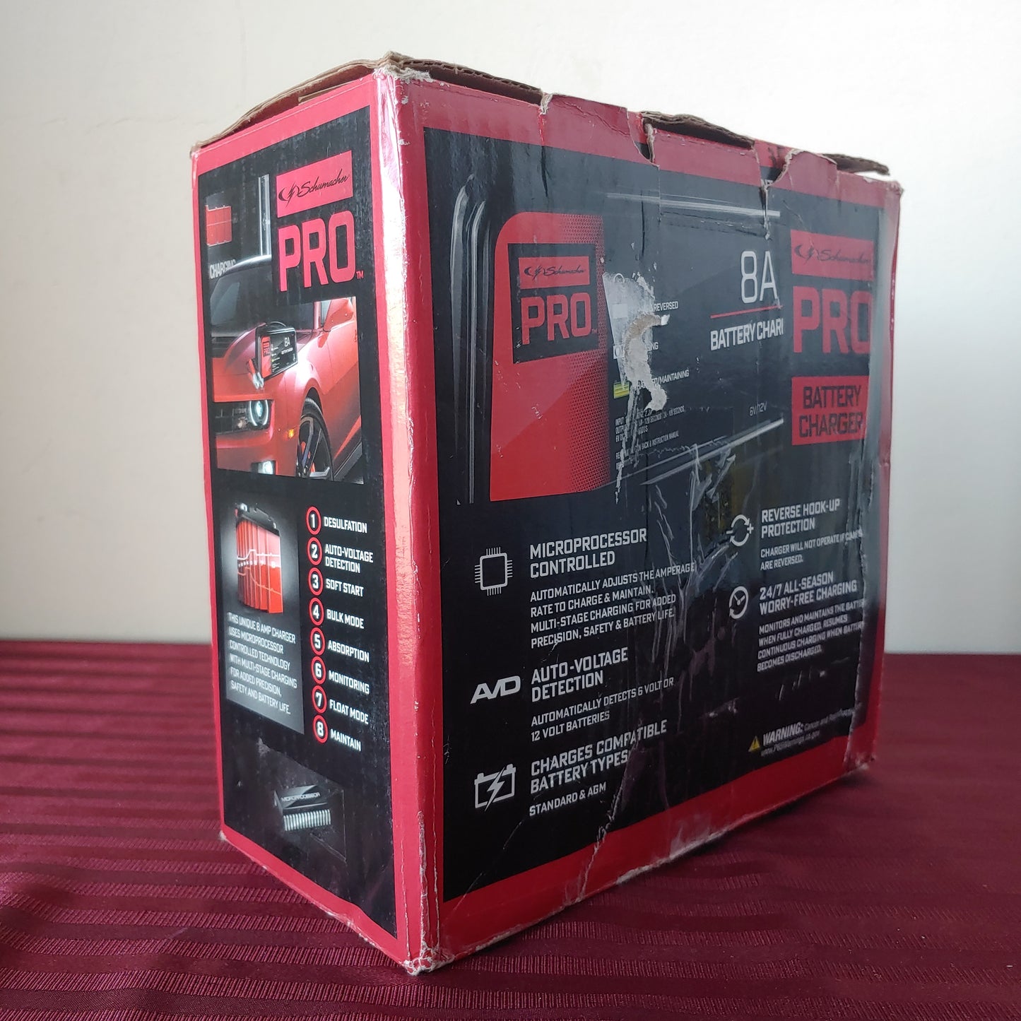 Cargador de baterías de 6V/12V 8 Amperes - Schumacher PRO (Nuevo, caja abierta)