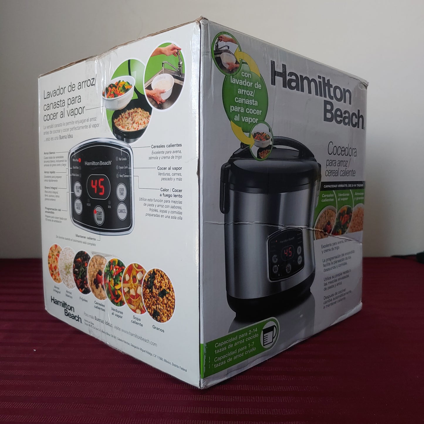 Arrocera digital multifuncional de hasta 14 tazas cocidas - Hamilton Beach (Nuevo, pequeño detalle estético)