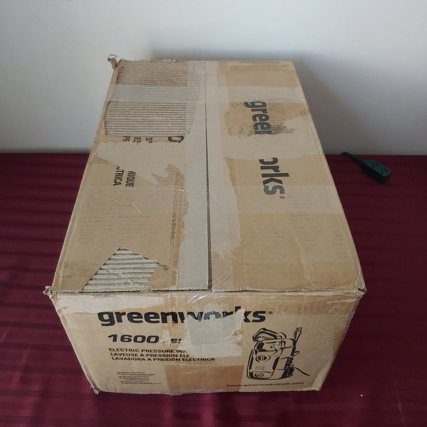 Hidrolavadora de alta presión de 1600 PSI - Greenworks (Nuevo, caja abierta)