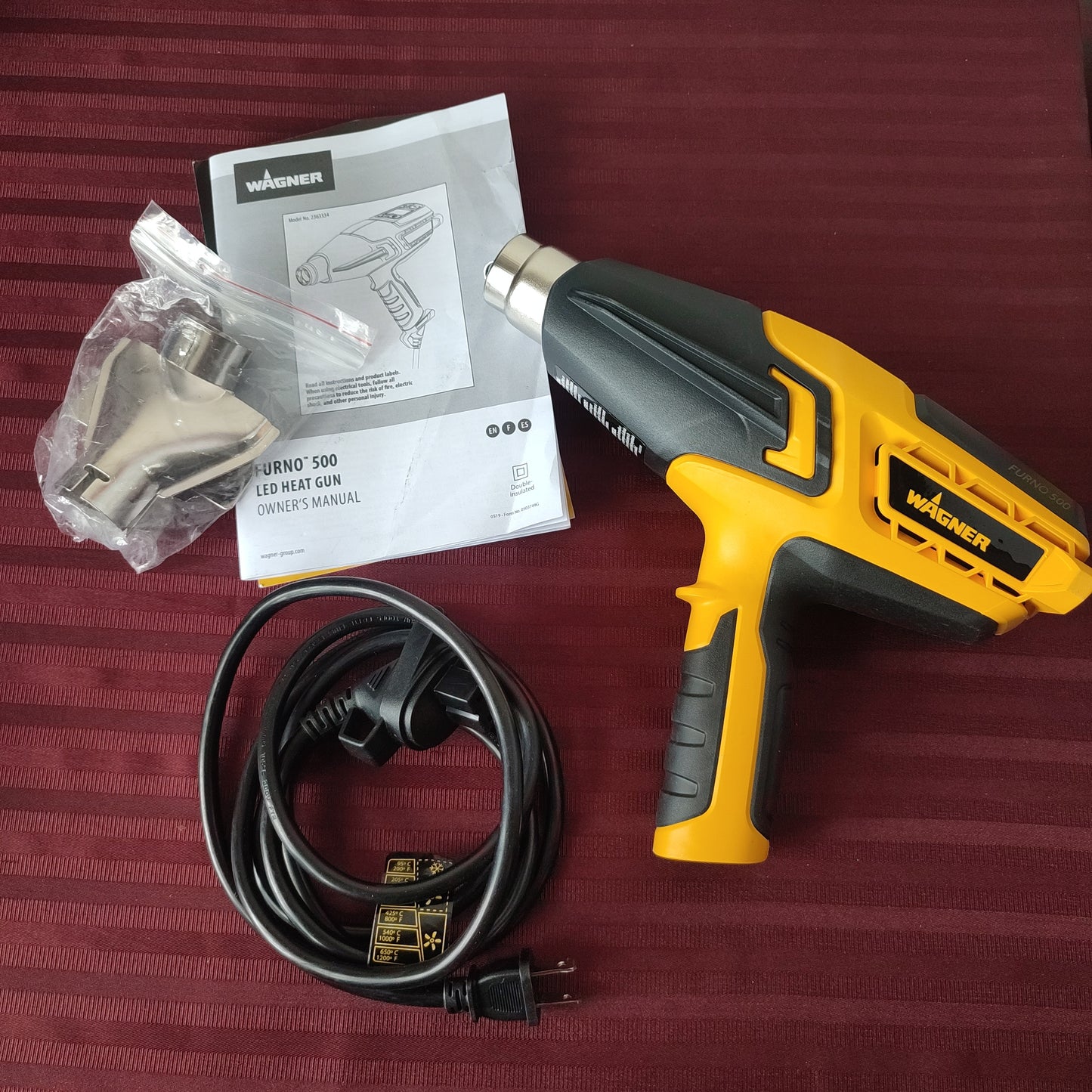 Pistola de calor de temperatura variable 1500 W - Wagner Furno 500 (Nuevo, caja abierta)