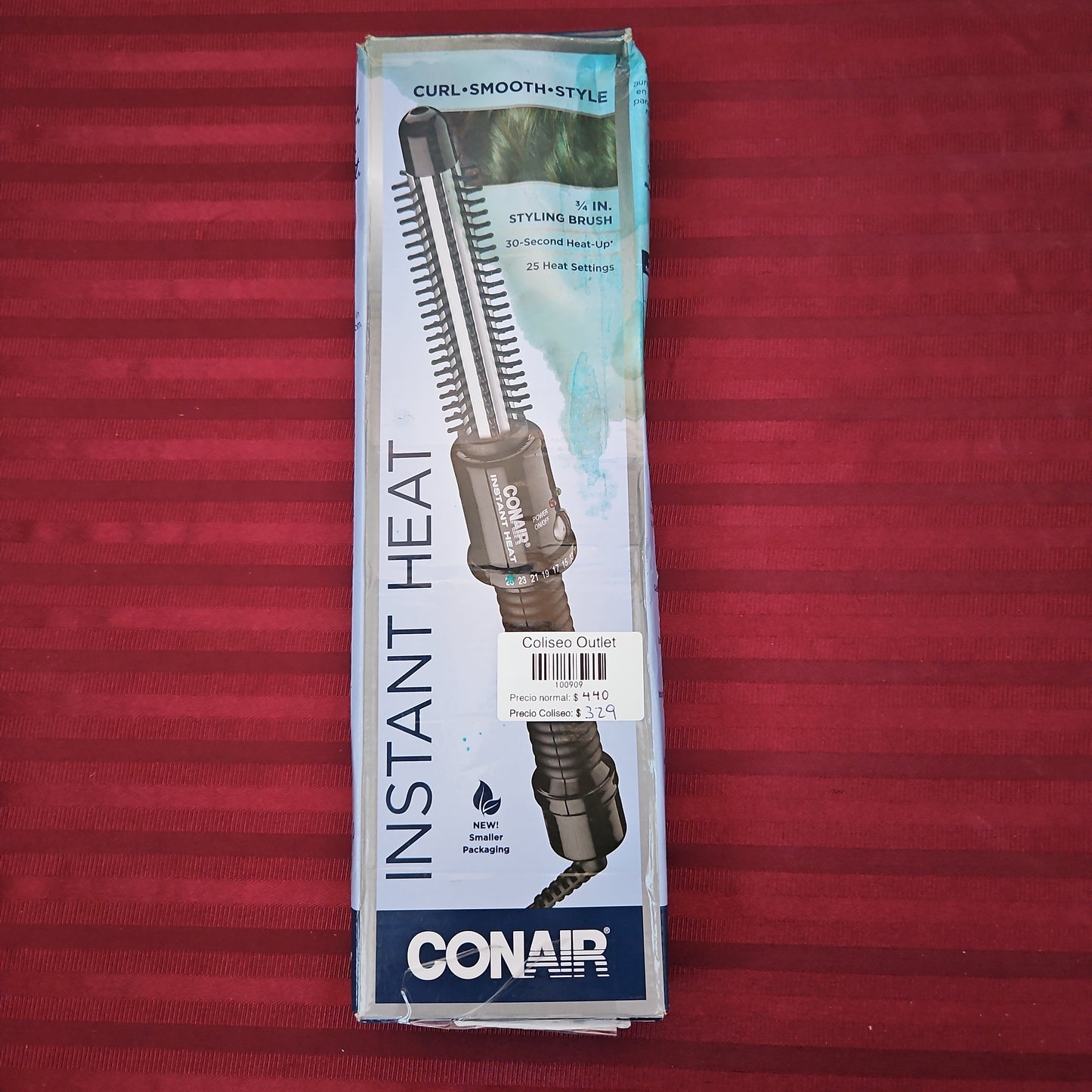 Cepillo caliente con cerdas de silicón - CONAIR Instant Heat (Nuevo, caja abierta)