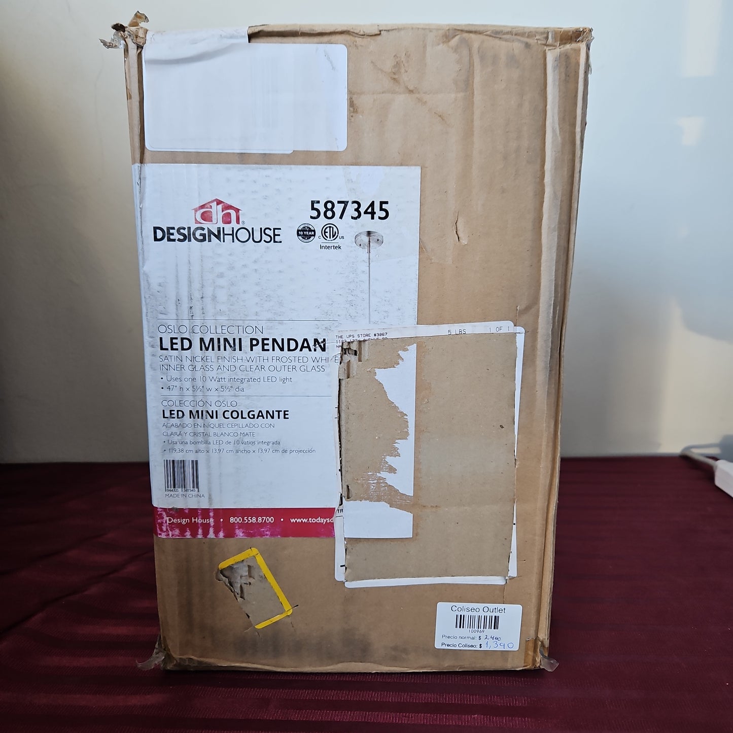 Lámpara colgante LED -Design house (Nuevo, caja abierta)