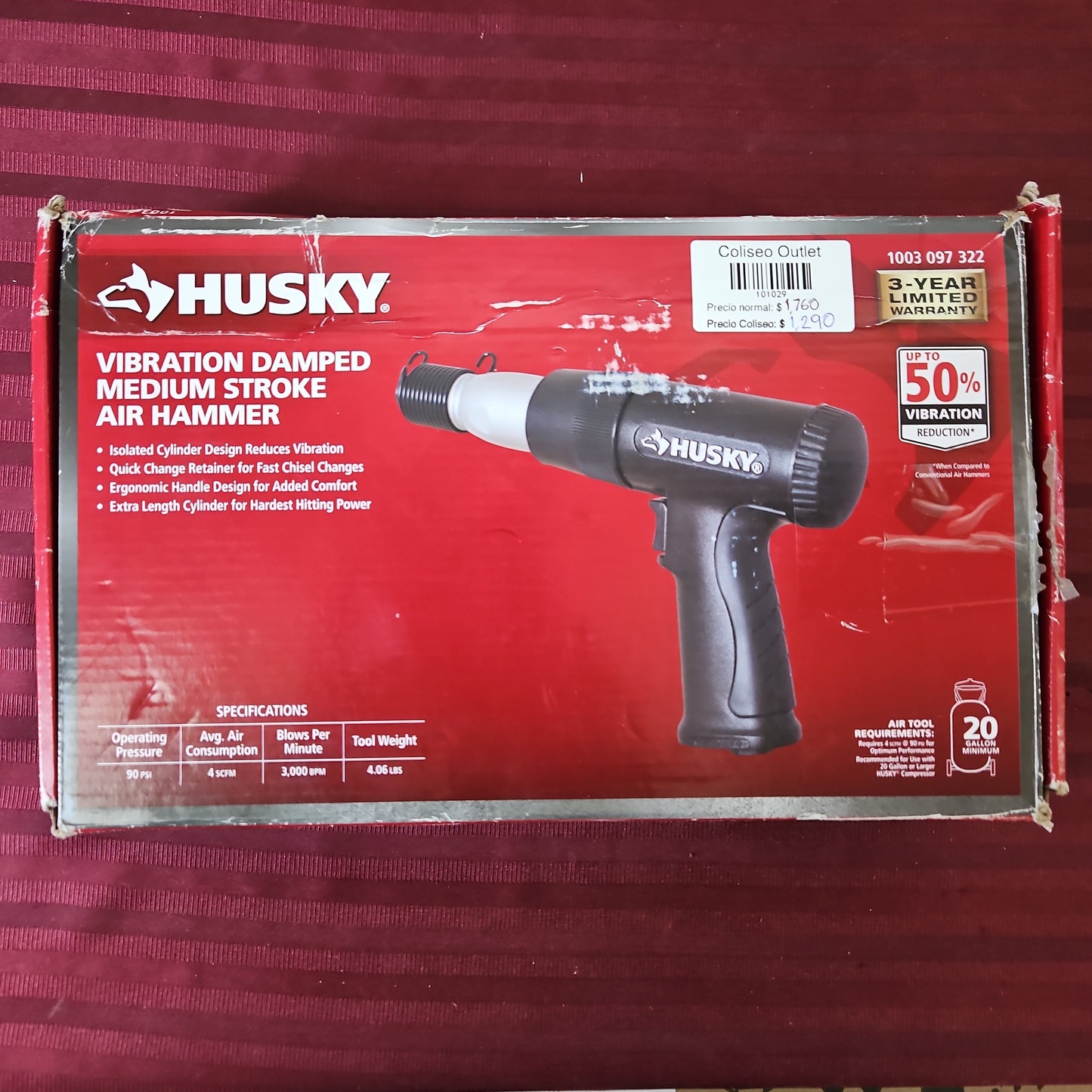 Martillo neumático - Husky (Nuevo, caja abierta)