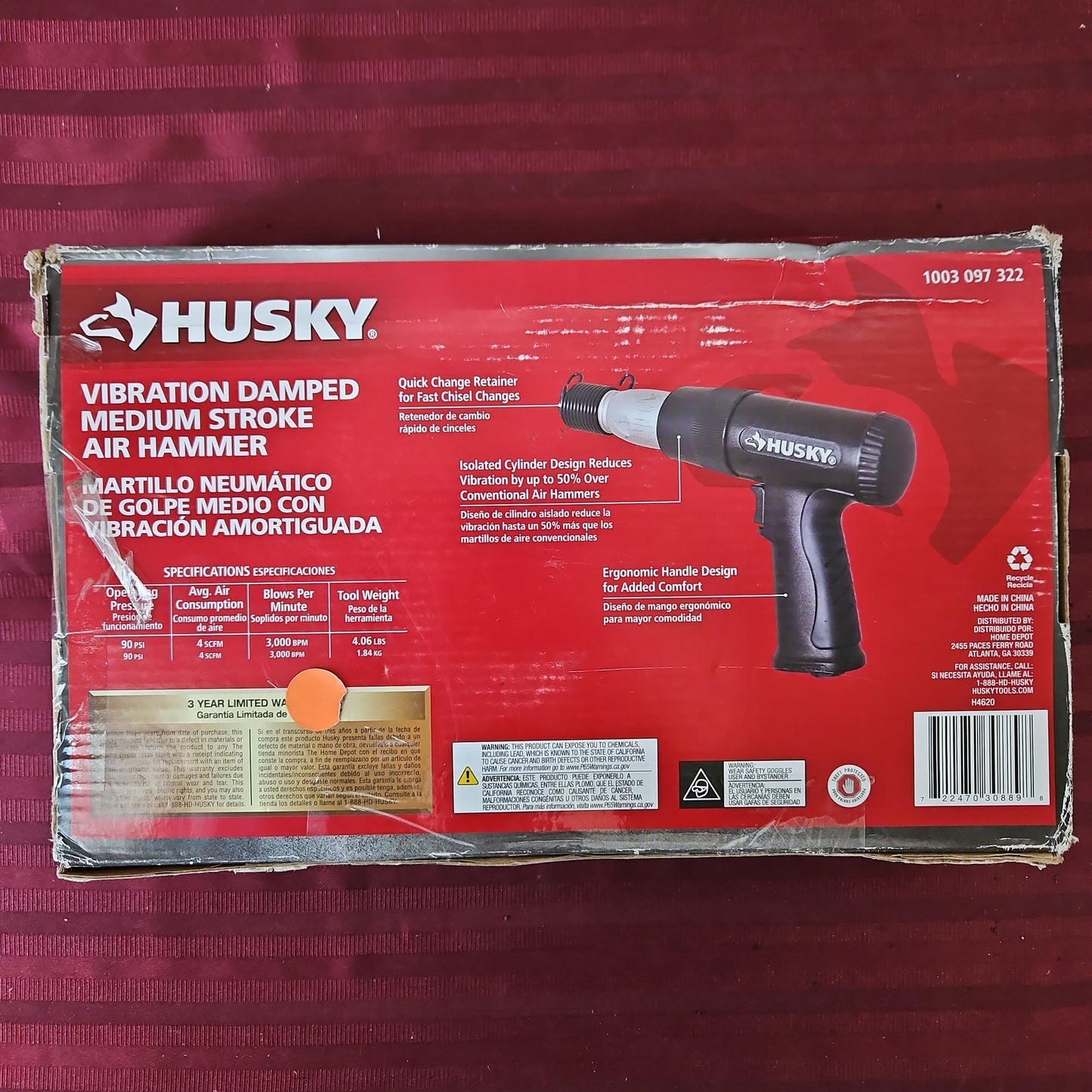 Martillo neumático - Husky (Nuevo, caja abierta)