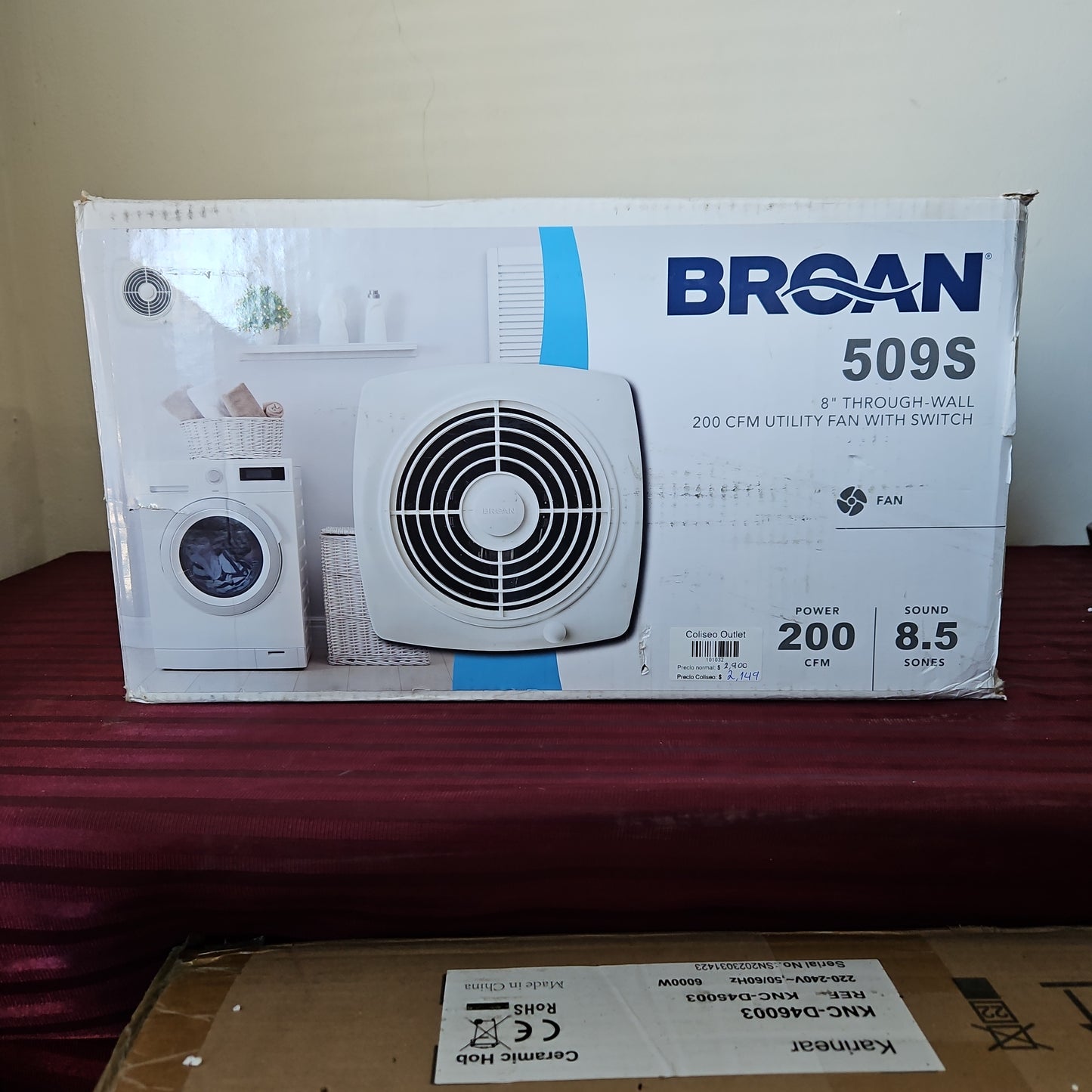 Extractor 200 pies cúbicos color blanco - Broan (Nuevo, caja abierta)