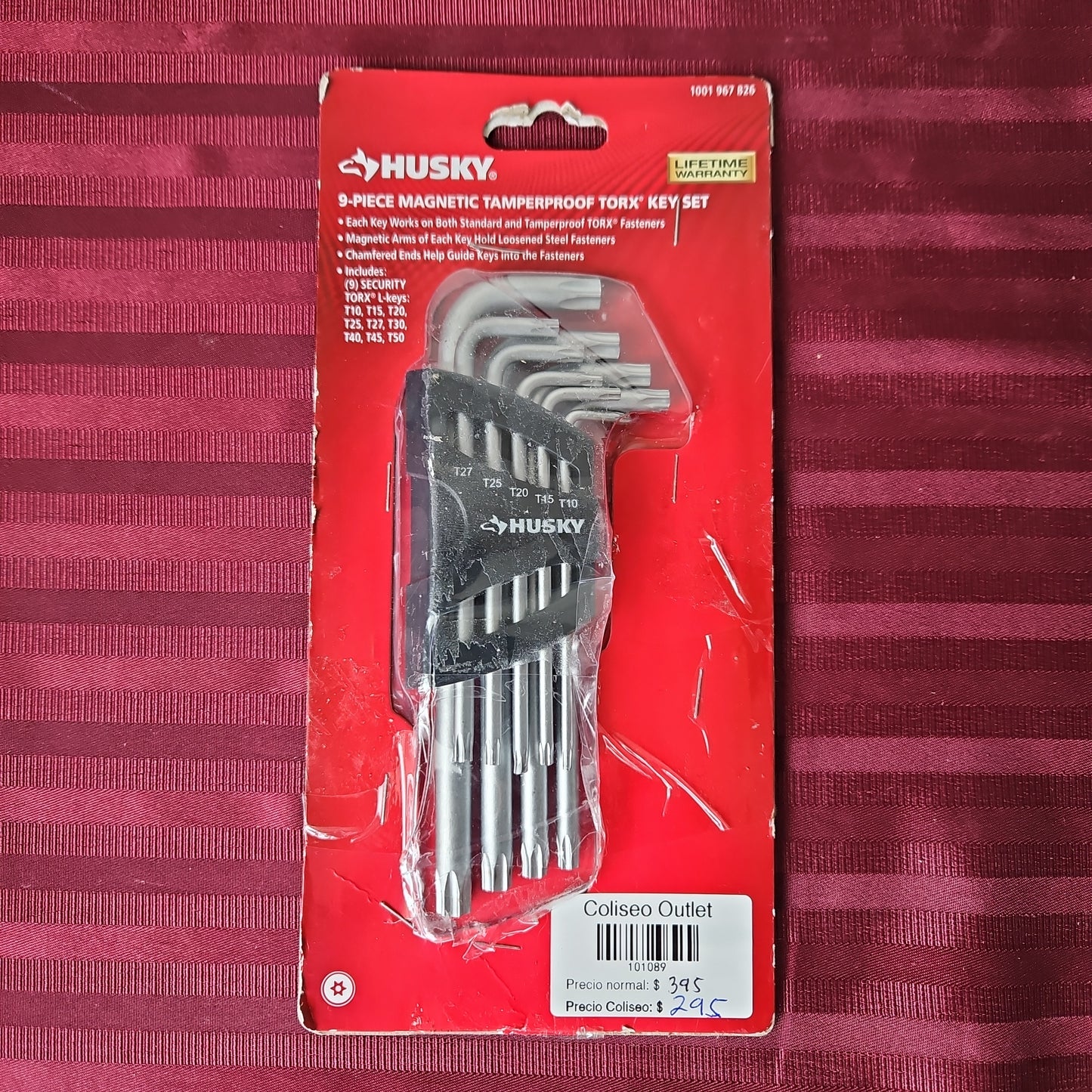 Juego de llaves en L torx magnético de 9 piezas - Husky (Nuevo, empaque abierto)