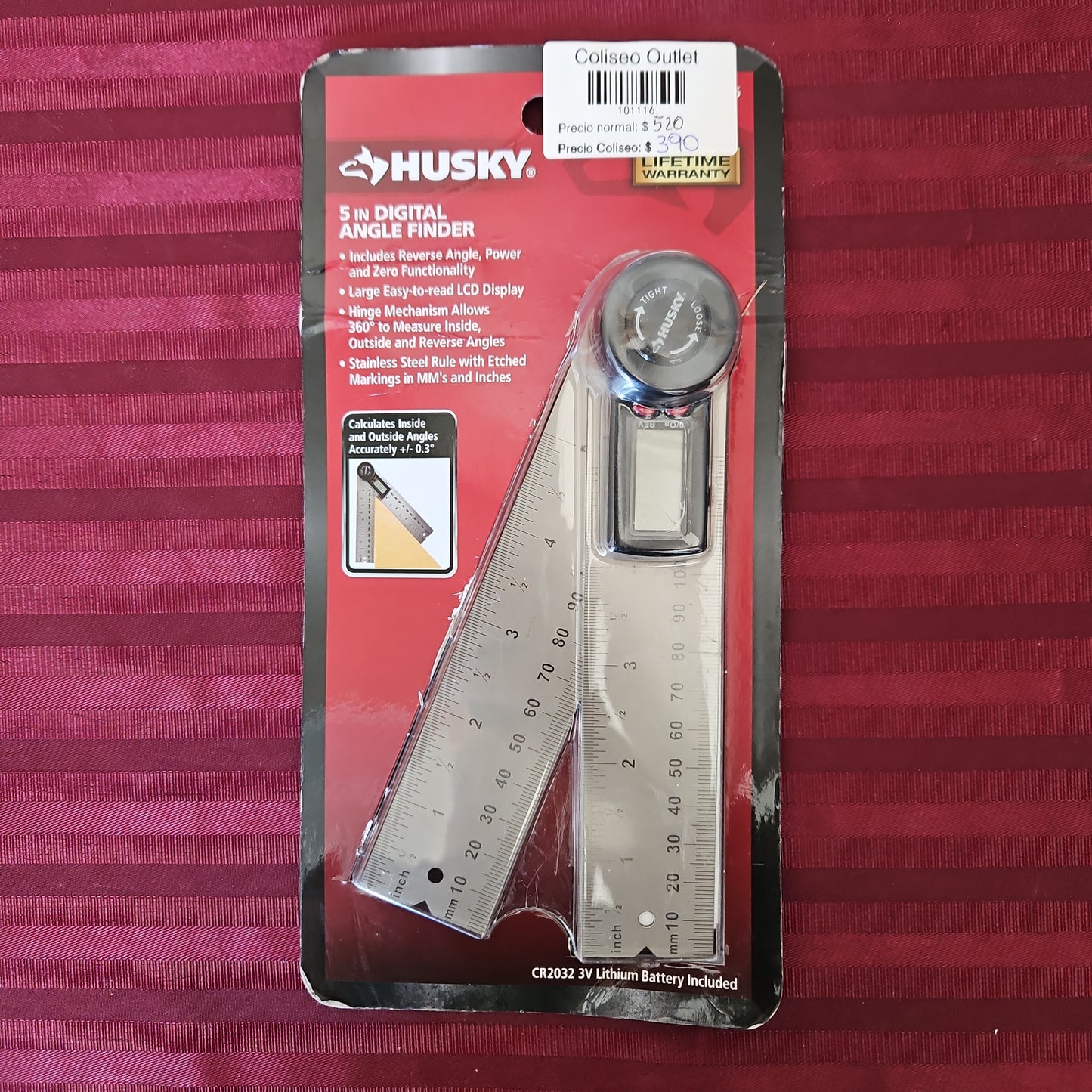 Buscador de ángulo digital de 5" - Husky (Nuevo, empaque abierto)
