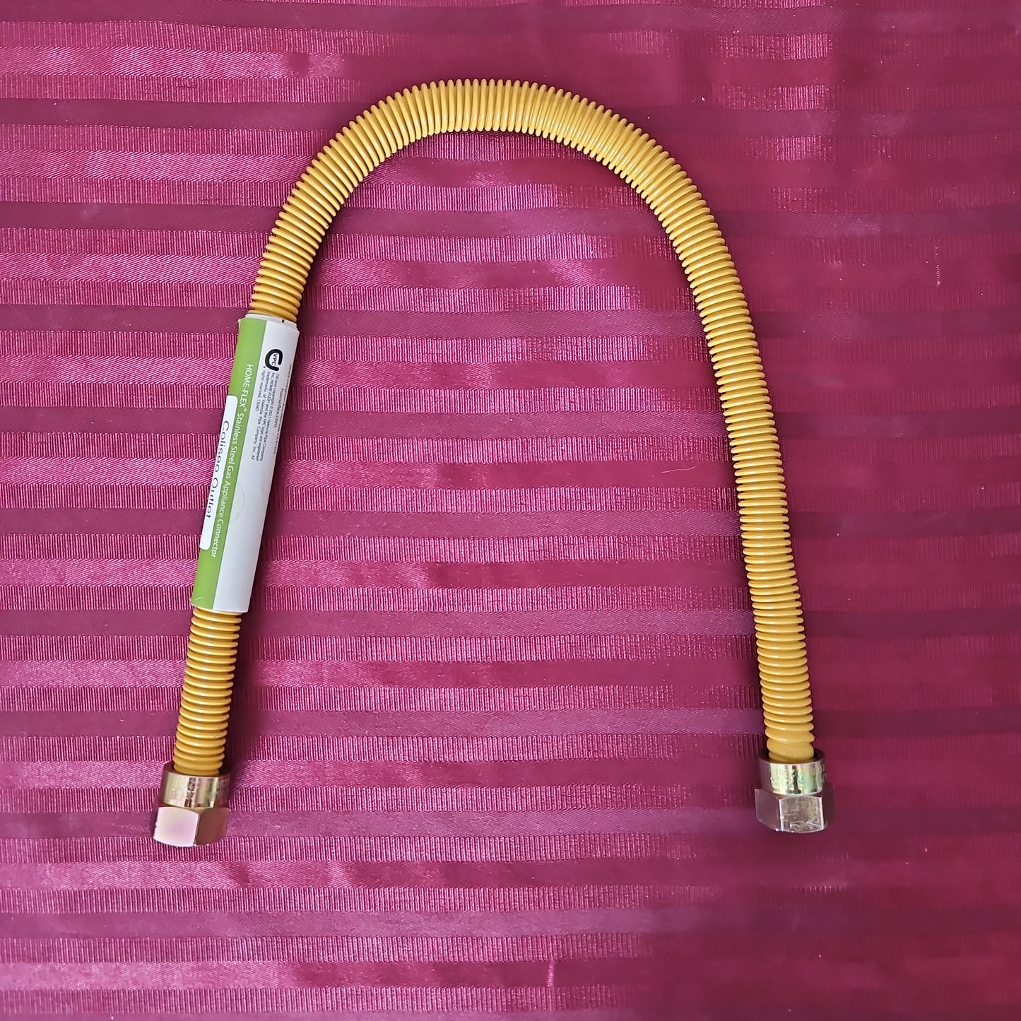Manguera de 24" de acero inoxidable con conectores de 3/8" para gas - Home Flex (Nuevo)