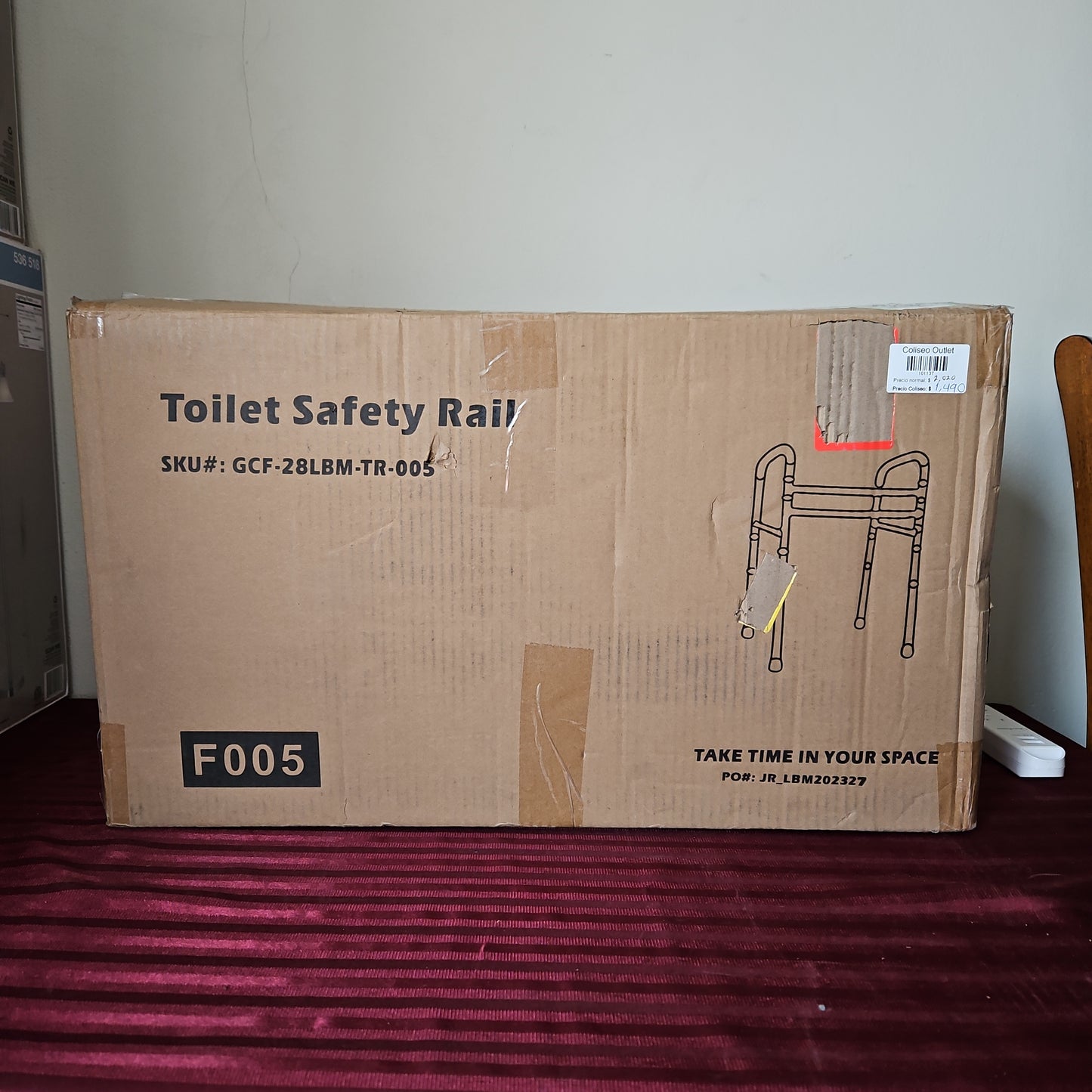 Soporte de seguridad plegable para inodoro - GreenChief (Nuevo, caja abierta)