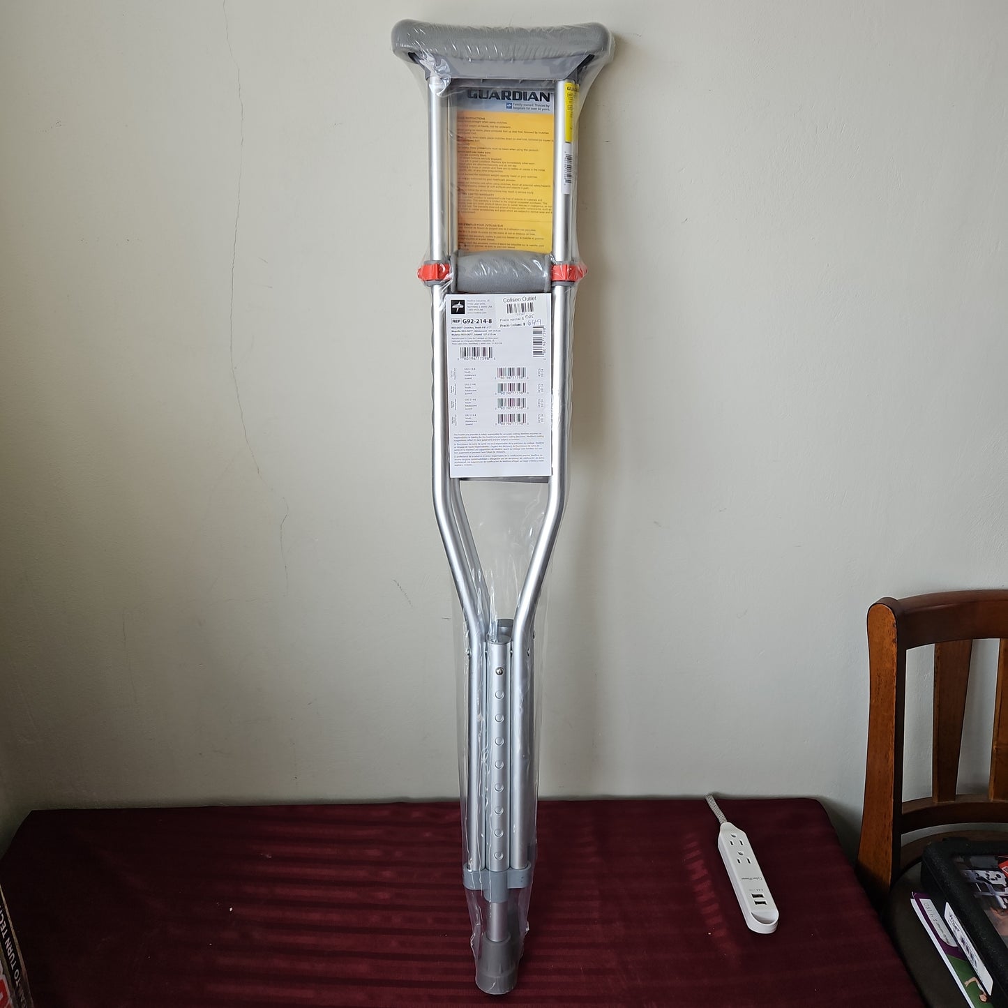 Par de muletas ajustables de aluminio para niños/adolescentes - Guardian (Nuevo)