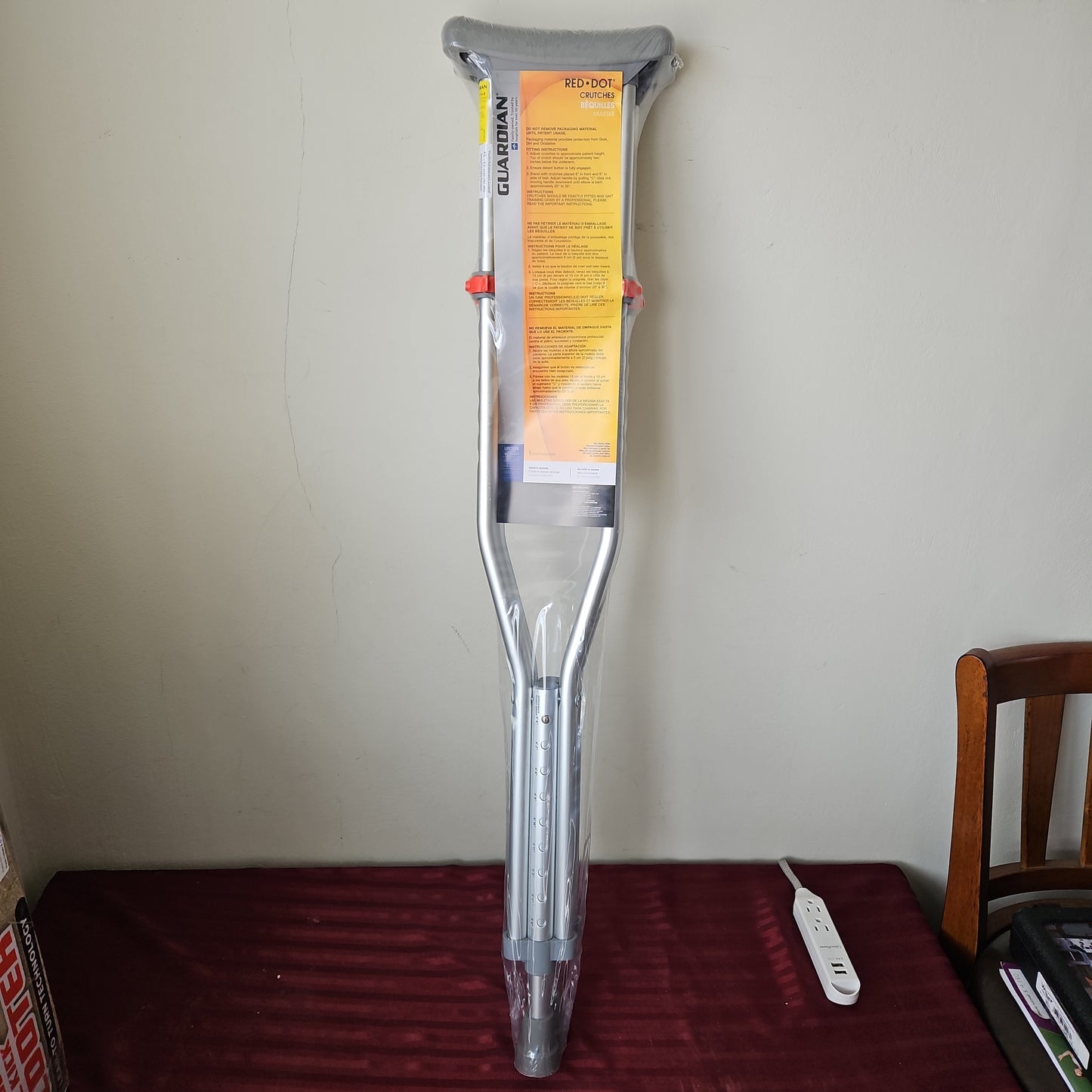 Par de muletas ajustables de aluminio para niños/adolescentes - Guardian (Nuevo)