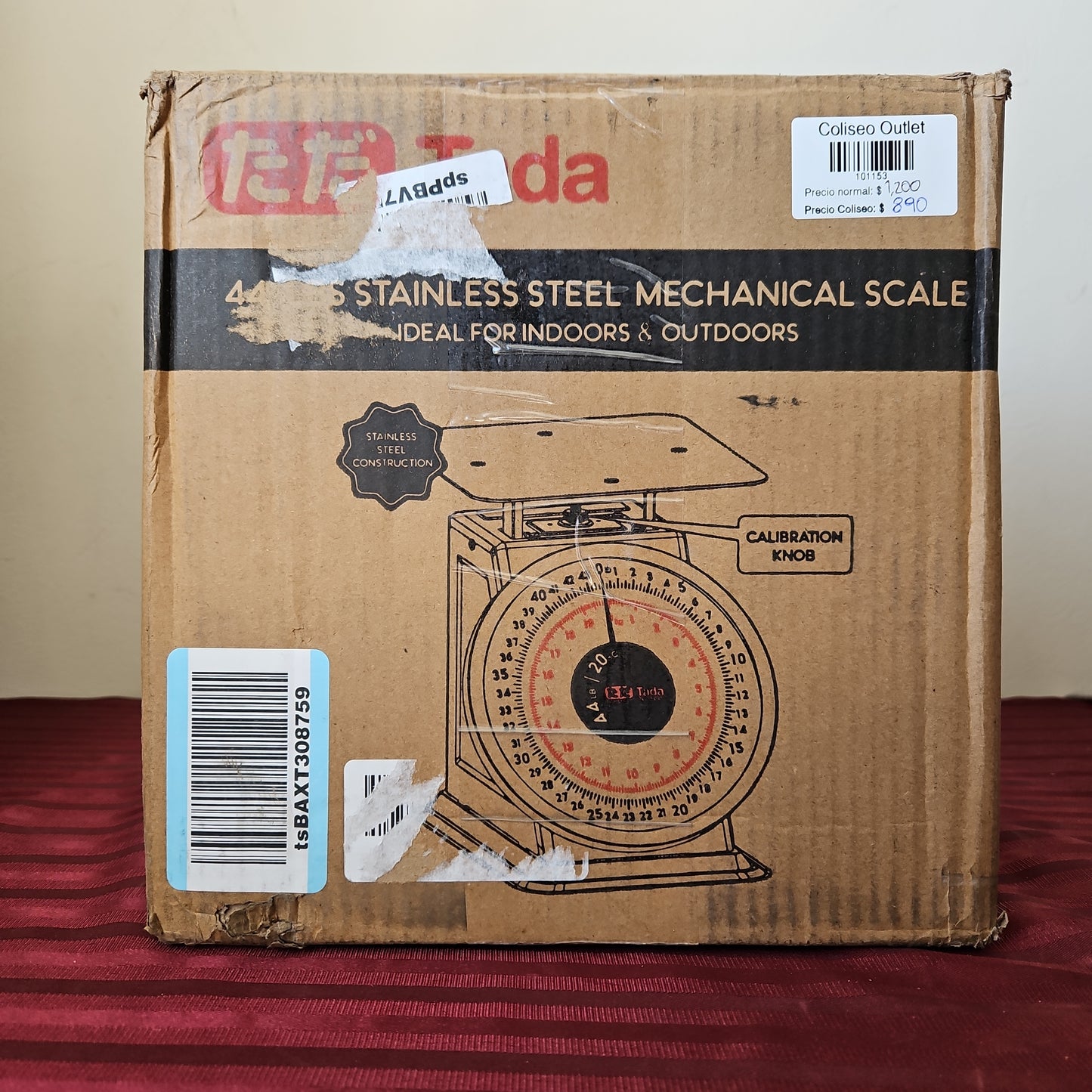 Báscula mecánica comercial de 20 Kg - Tada (Nuevo, caja abierta)