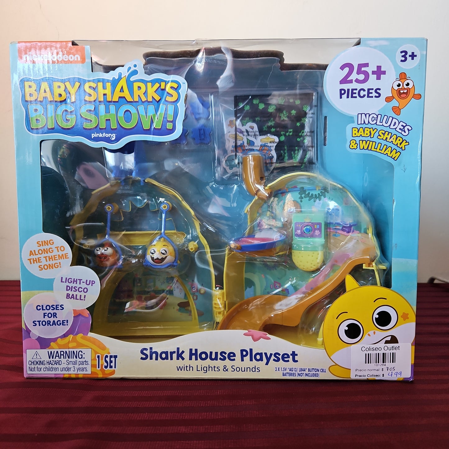 Set Casa de Tiburones Baby shark con sonidos y luces - Nickelodeon (Nuevo)