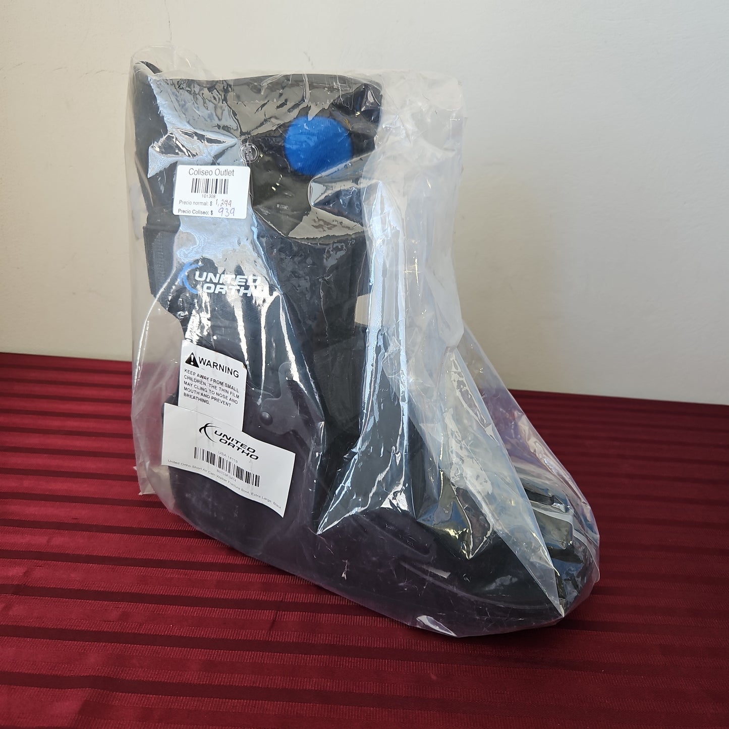 Bota Ortopédica inmovilizadora corta talla XL con cámara de aire - United Ortho (Nuevo)