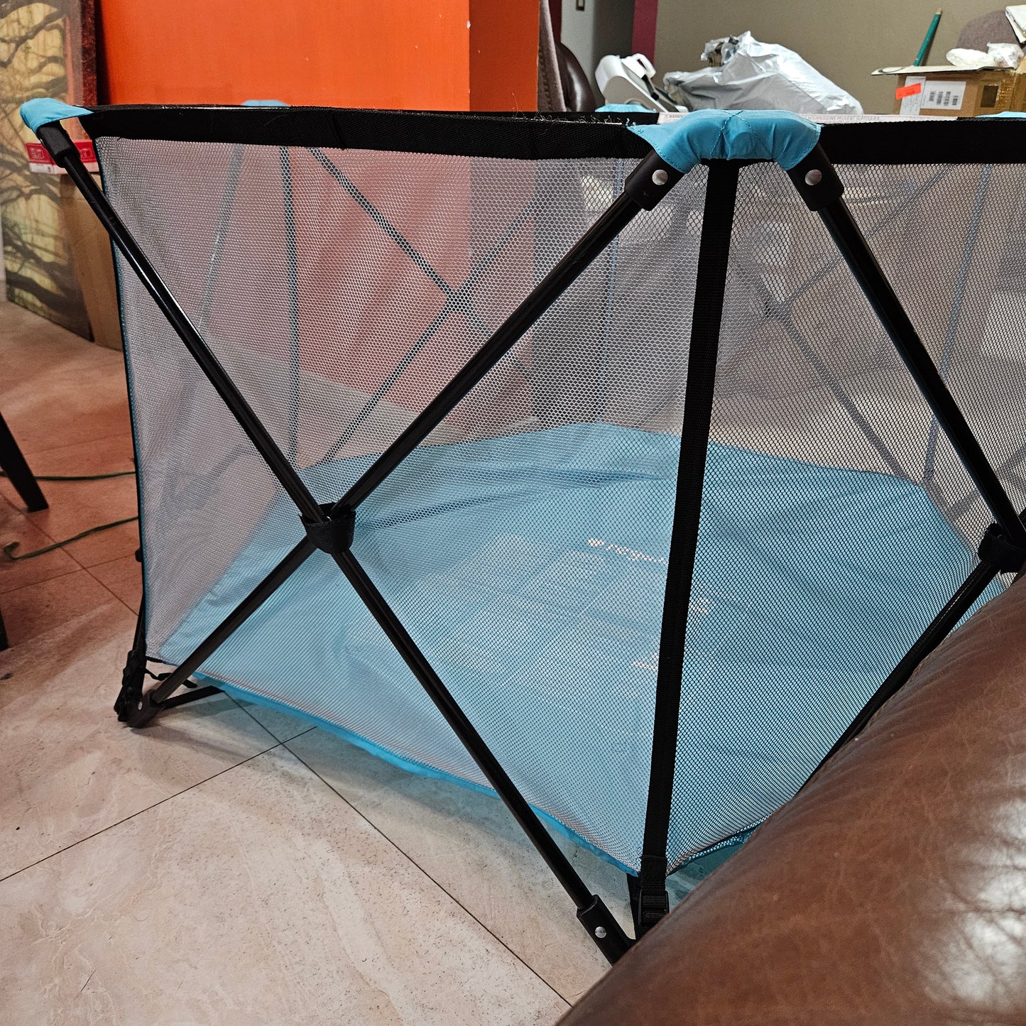 Corral portátil lavable para niños color aqua - Regalo My Play (Seminuevo, un solo uso)