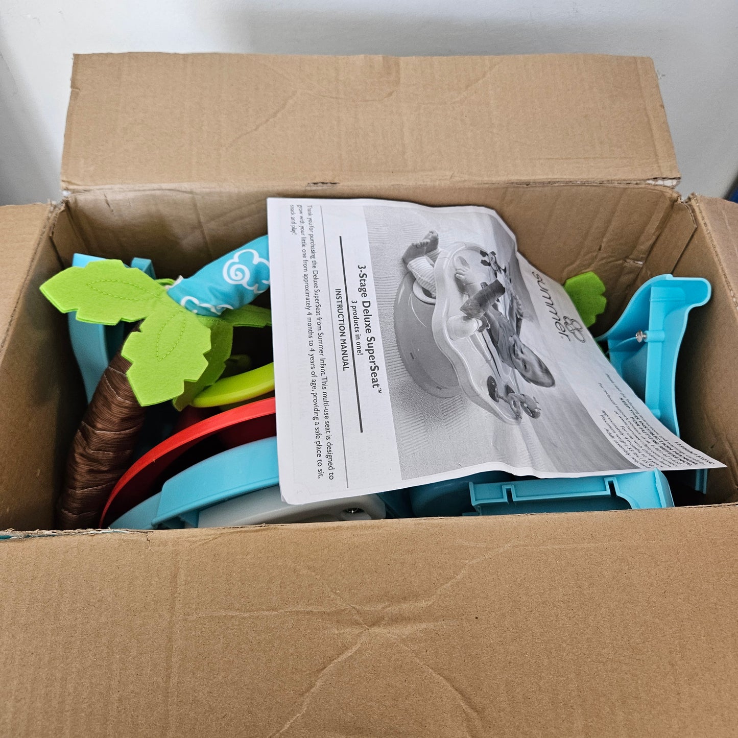 Silla con mesa para bebé 3 en 1 - Summer Deluxe Wild Safari (Nuevo, caja abierta)