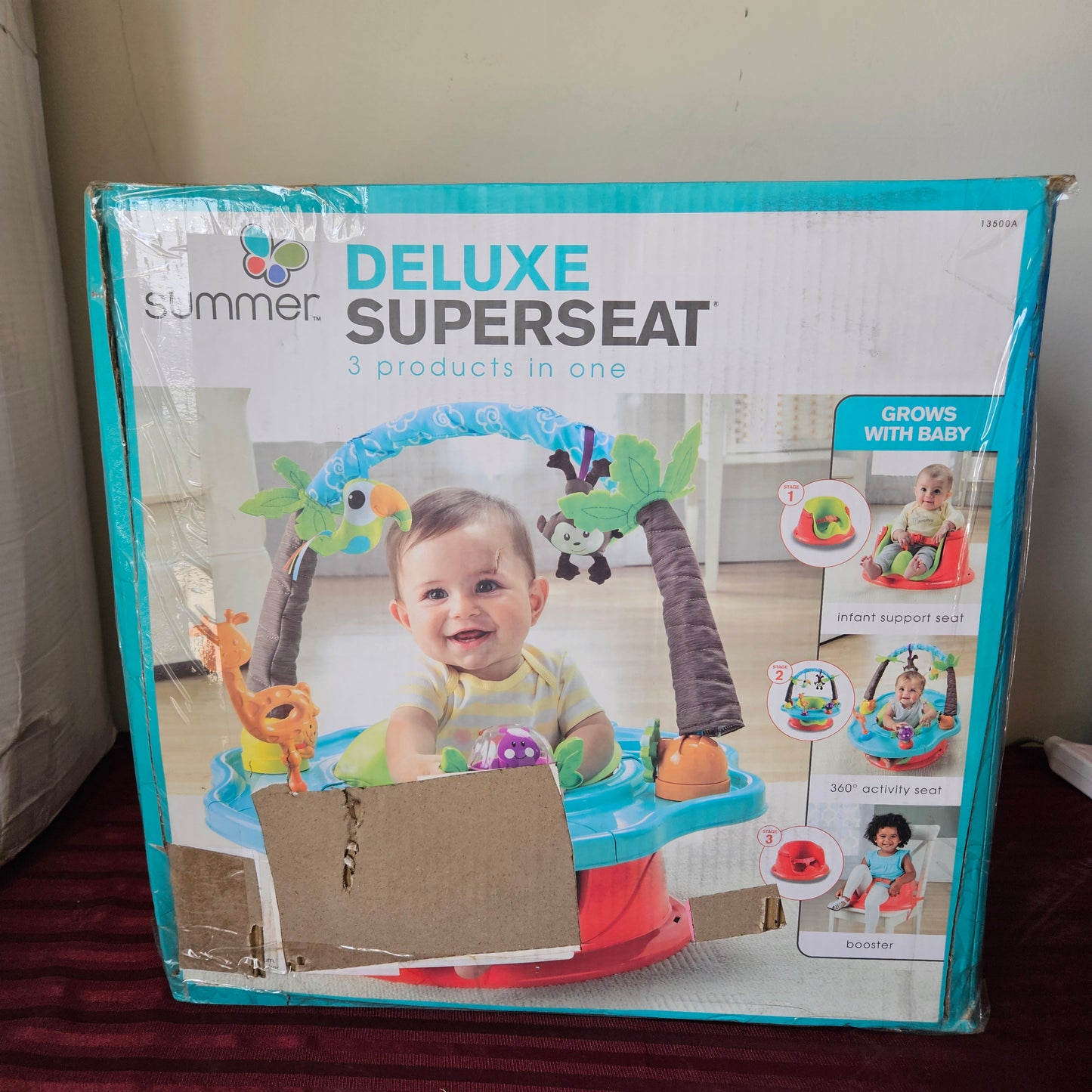Silla con mesa para bebé 3 en 1 - Summer Deluxe Wild Safari (Nuevo, caja abierta)