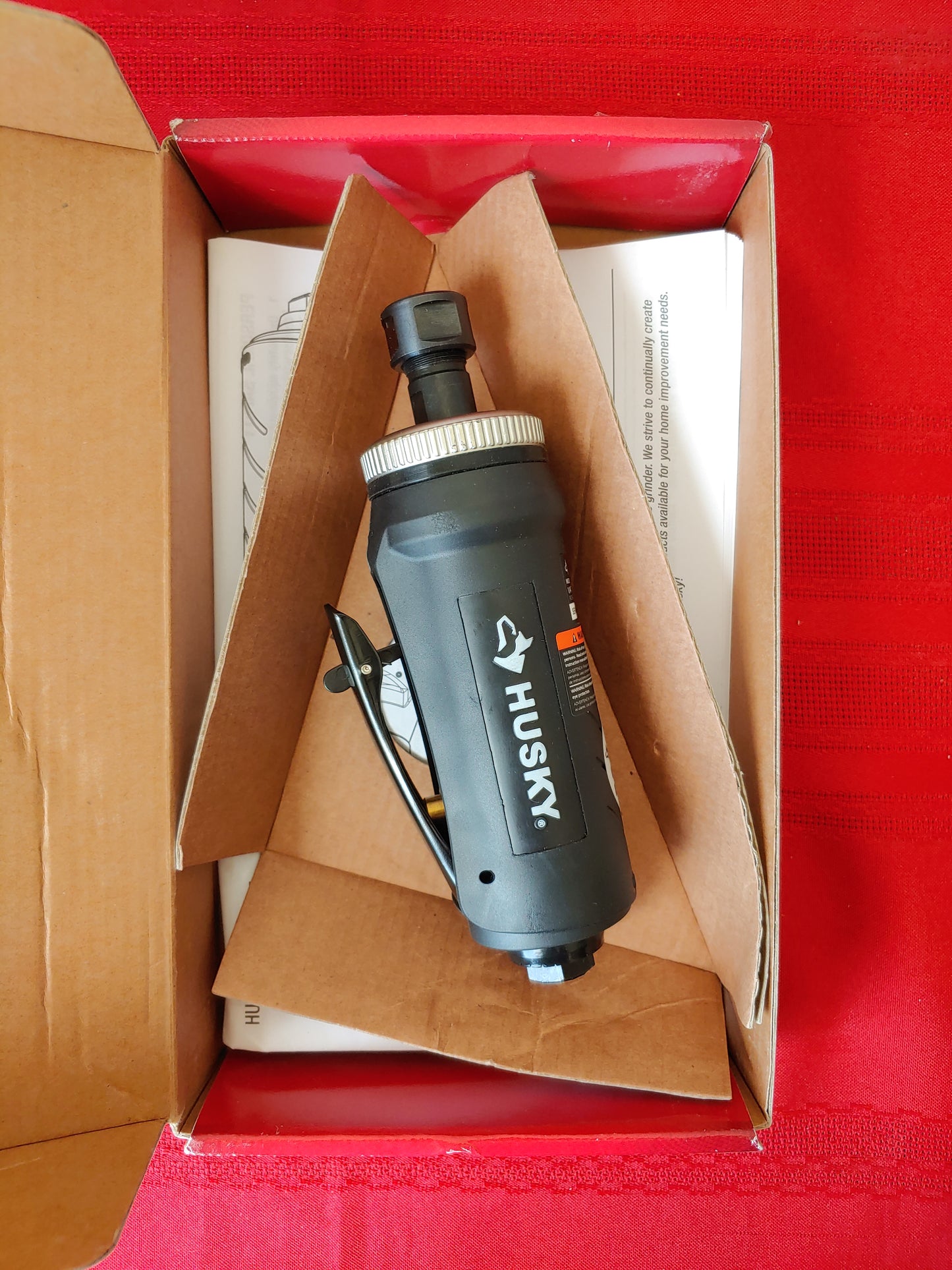 Esmeriladora neumática recta 1/4" - Husky (Nuevo, caja abierta)