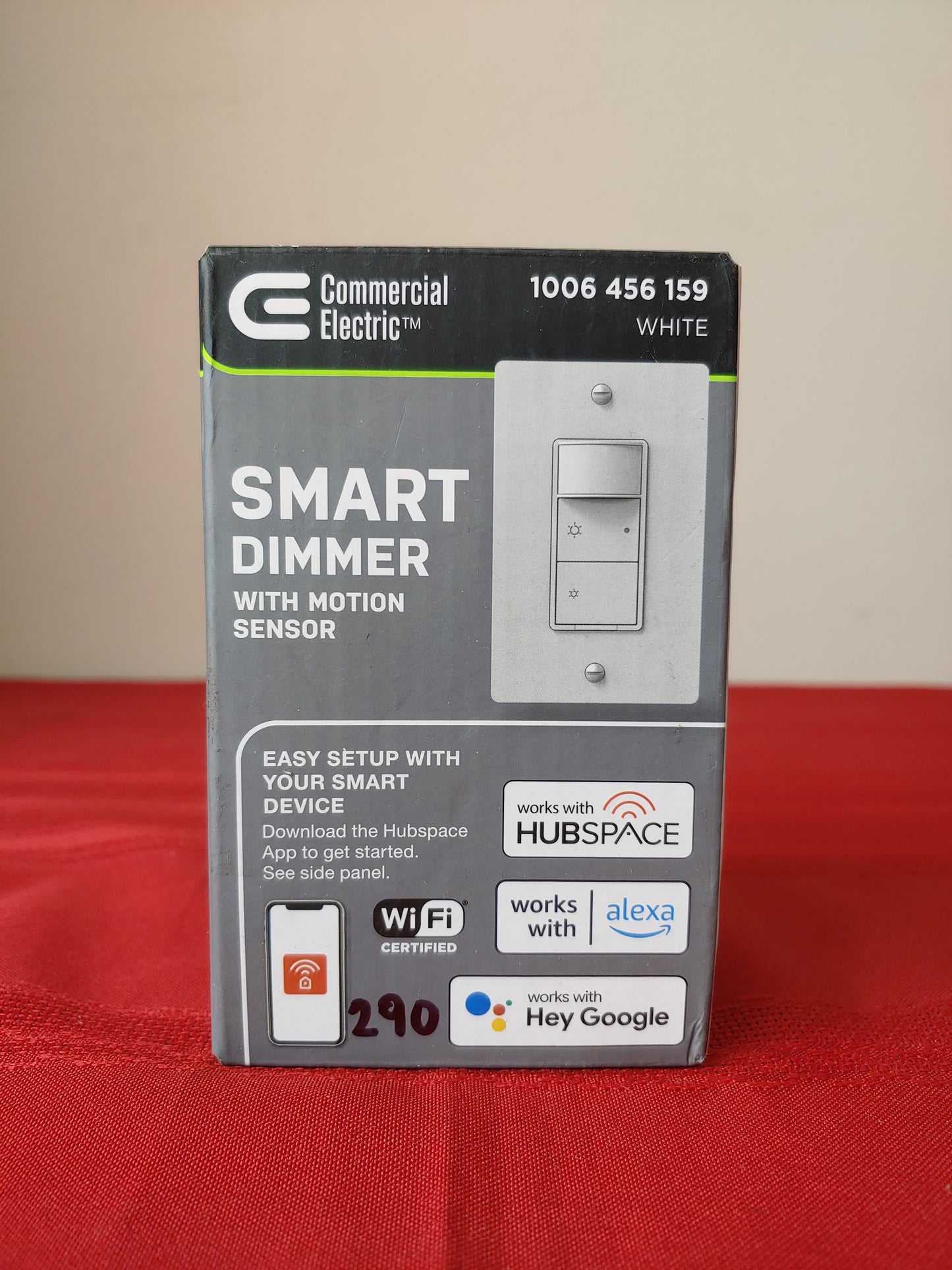 Dimmer inteligente con sensor de movimiento - Commercial Electric (Nuevo, caja abierta)