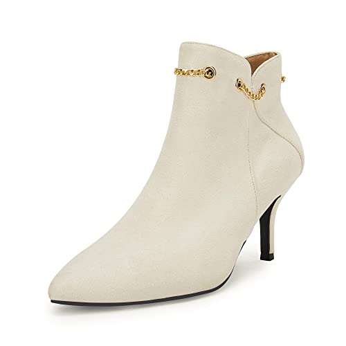 Botines beige online tacon