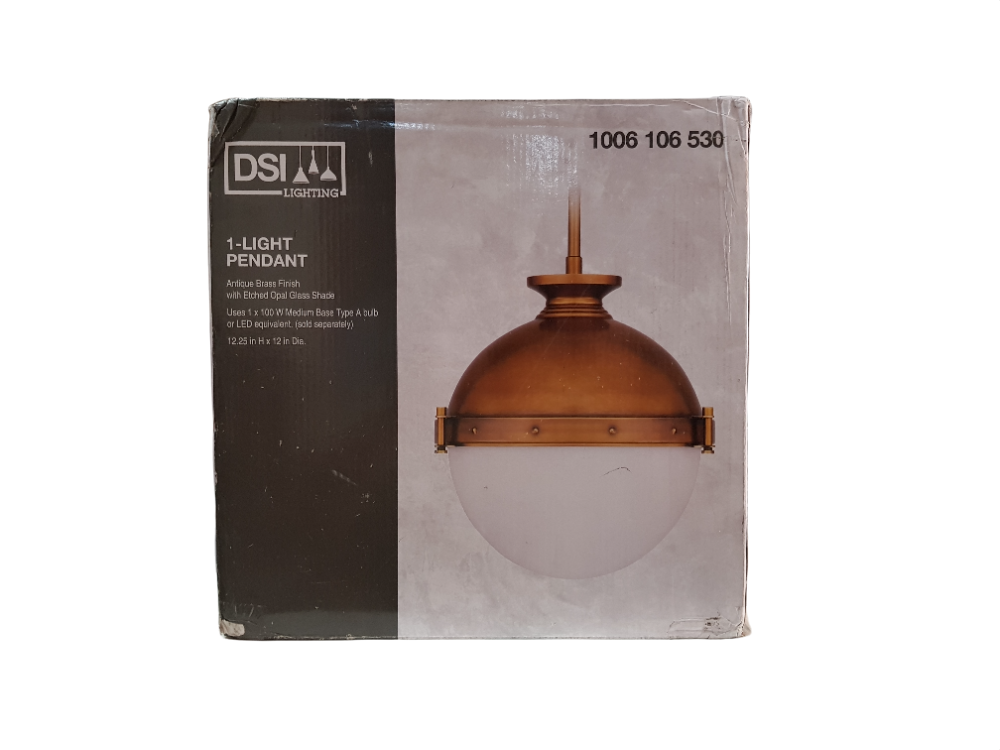Lámpara colgante de 1 luz - DSI Lighting (Nuevo, caja abierta)