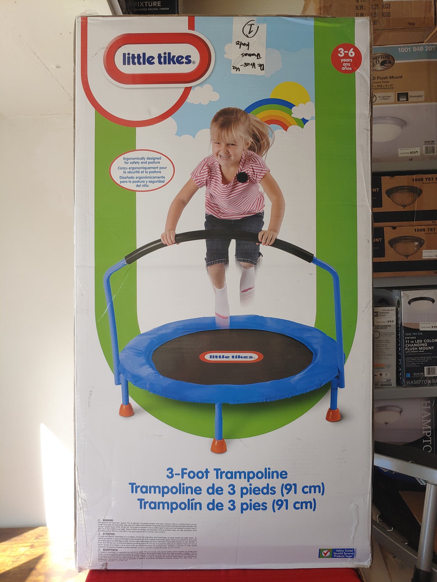 Trampolín de 91 cm para niños - Little Tikes (Nuevo, caja abierta)