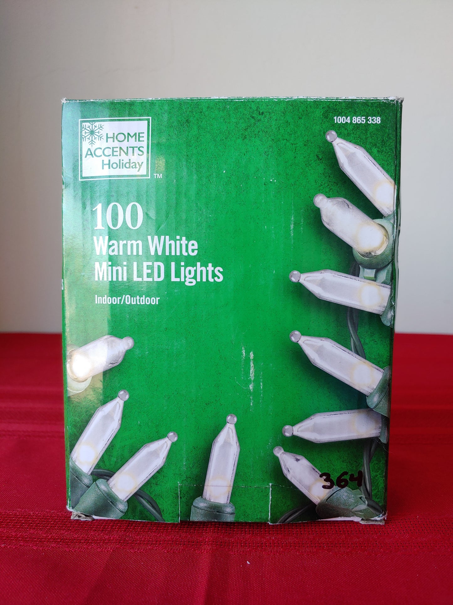 Serie de 100 luces navideñas LED color blanco cálido - Home Accents Holiday (Nuevo, caja abierta)