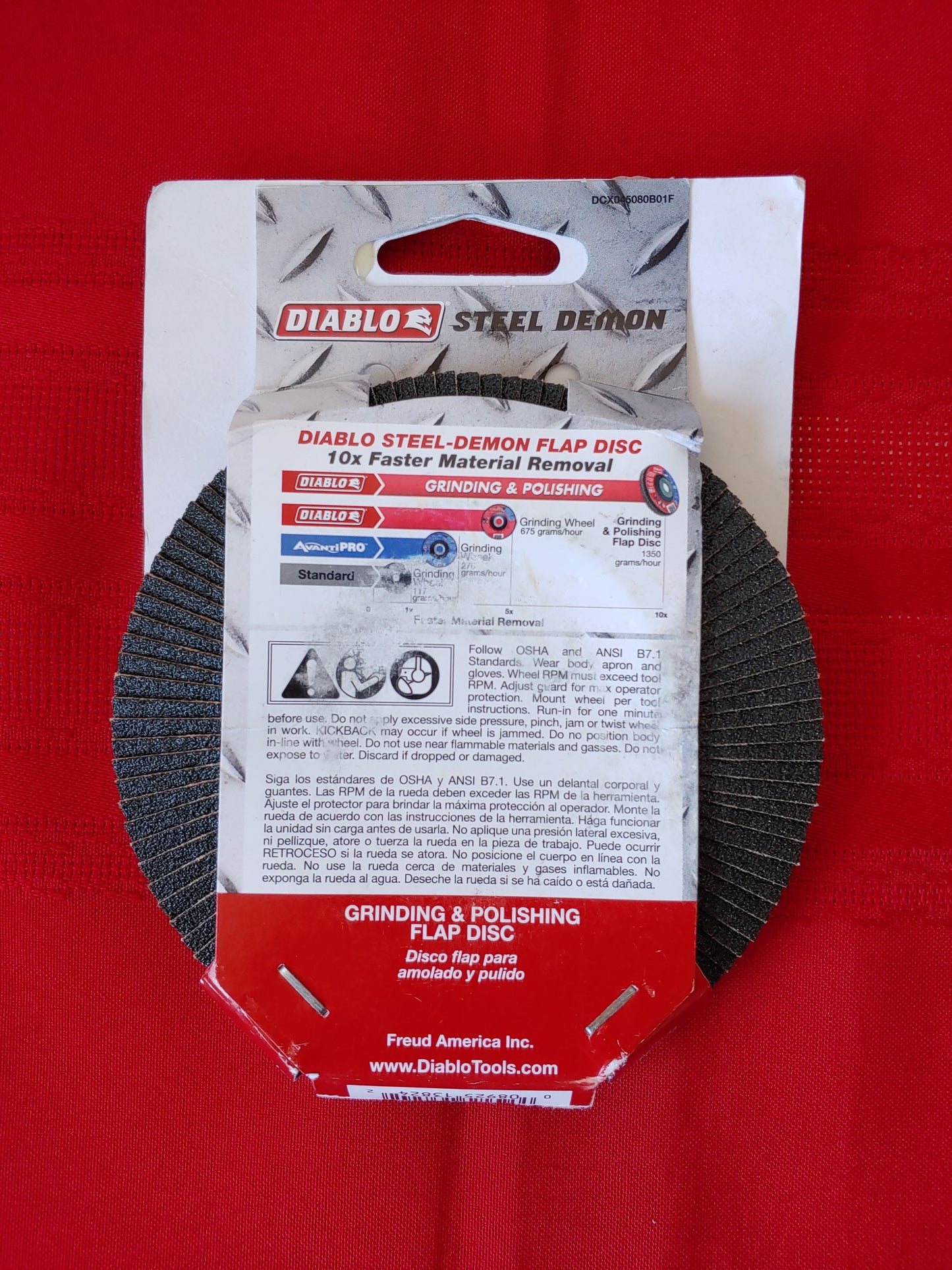 Disco de lija flap 4-1/2" grano 80 - Diablo (Nuevo)