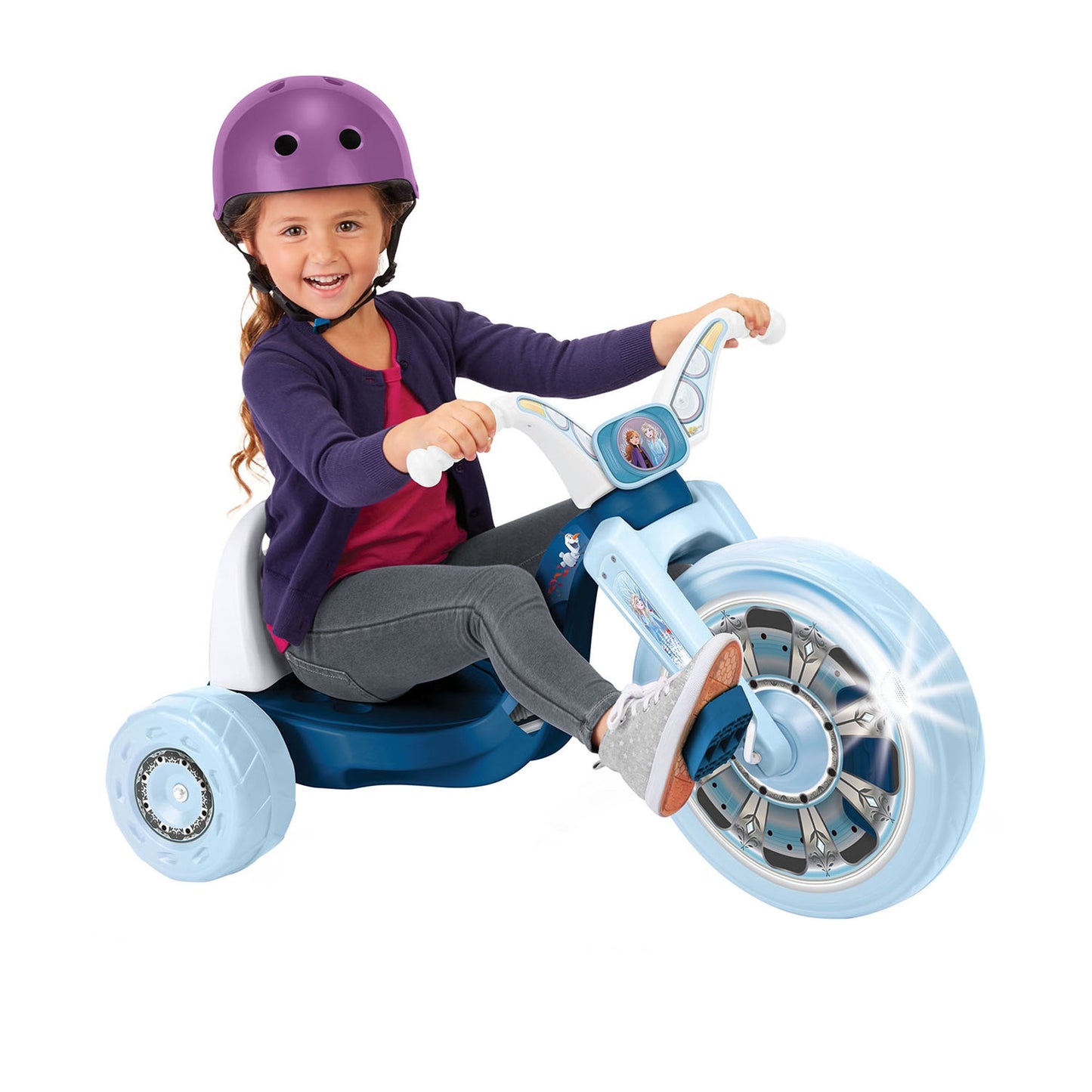 Triciclo de 15" para niña con luz en rueda - Fly Wheels Frozen II (Nuevo, caja abierta)