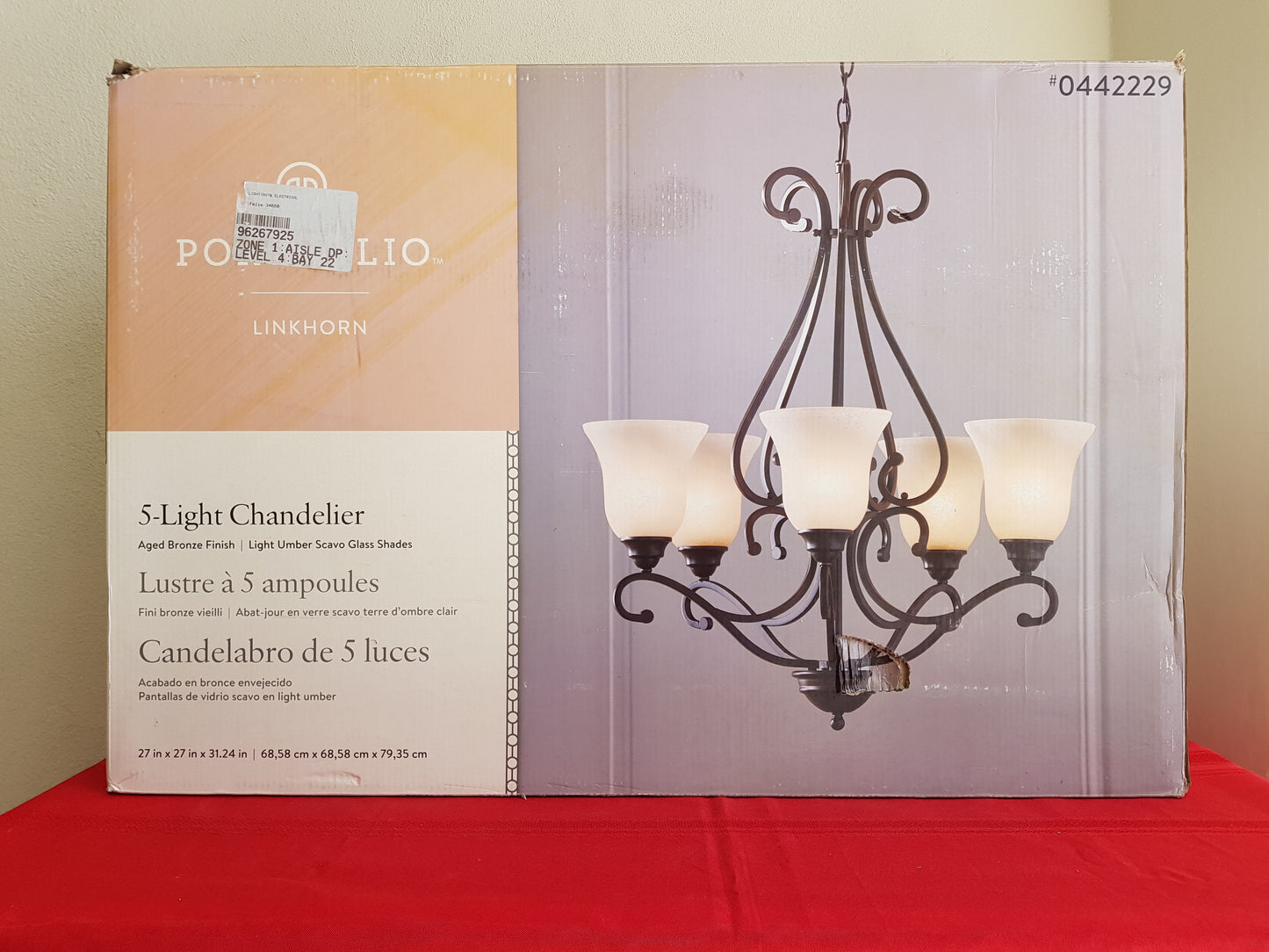 Candelabro de 5 luces - Portfolio Linkhorn (Nuevo, caja abierta)