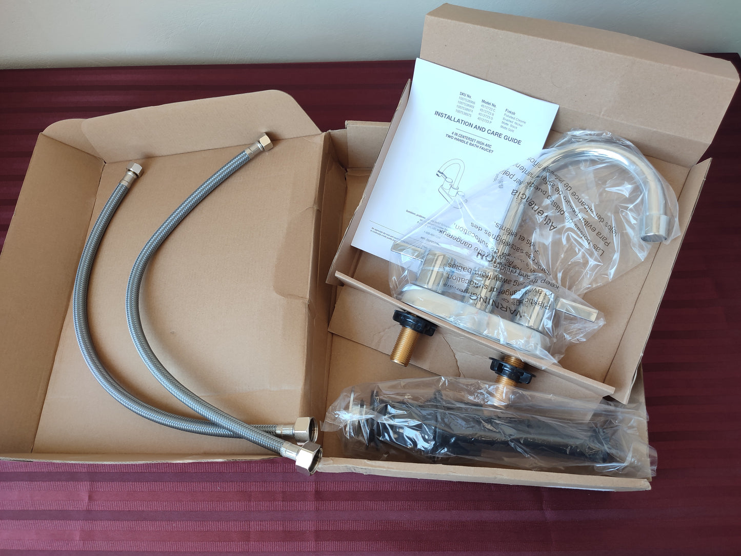 Llave mezcladora para lavabo de arco alto cromada - Garrick (Nuevo, caja abierta)