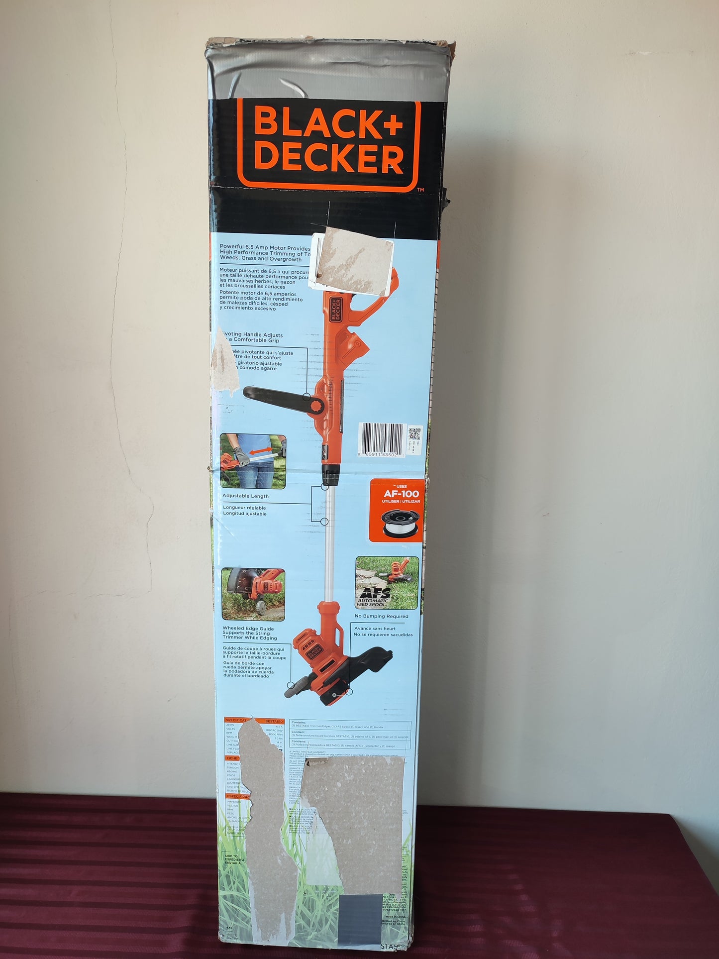 Desbrozadora eléctrica 6.5 A de 14" - Black+Decker (Nuevo, caja abierta)