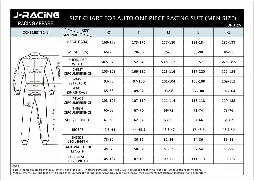 Traje de carreras profesional, SFI Rating, Talla L - J-Racing (Nuevo, empaque abierto)