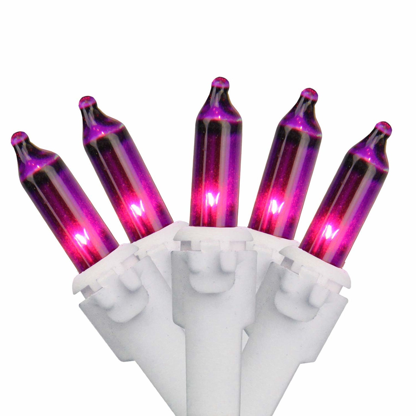 Serie de 100 luces navideñas incandescentes color morado - Home Accents Holiday (Nuevo, caja abierta)