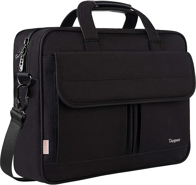 Maletín negro para laptop de hasta 15.6" - Taygeer (Nuevo)