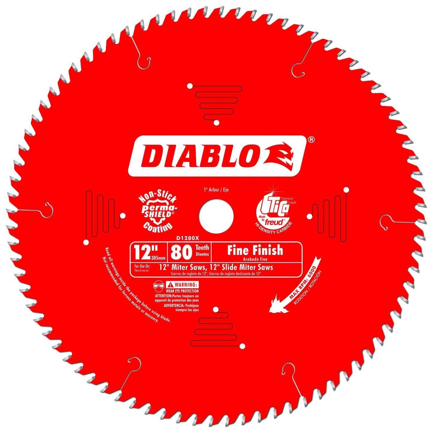Disco 12" de corte para acabado fino con 80 dientes para sierra de inglete - Diablo (Nuevo, empaque abierto)