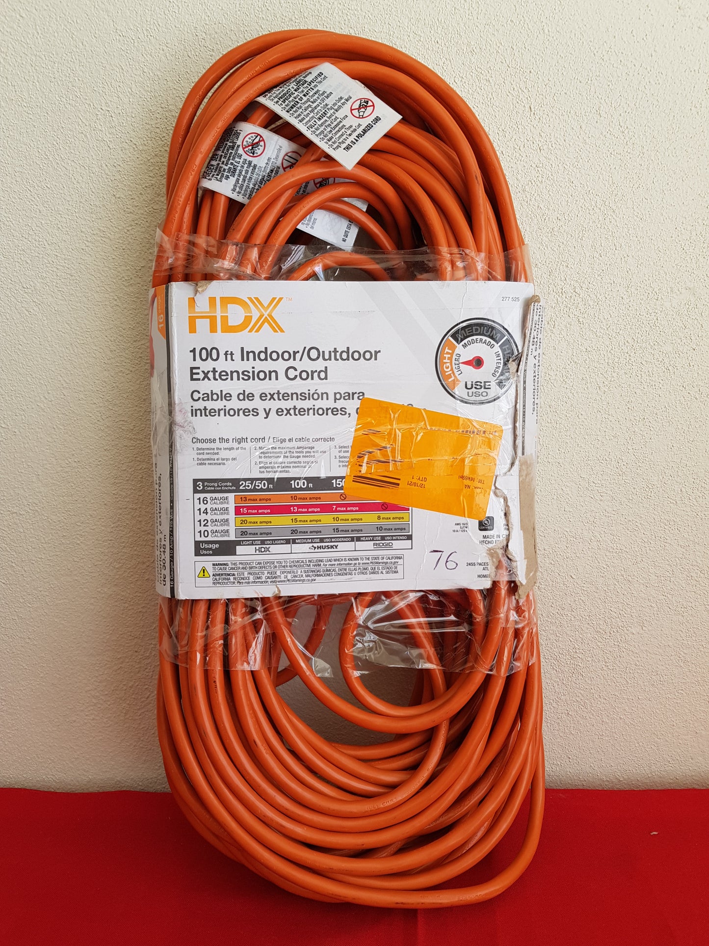 Extensión para interiores y exteriores de 30.48 m - HDX (Nuevo)