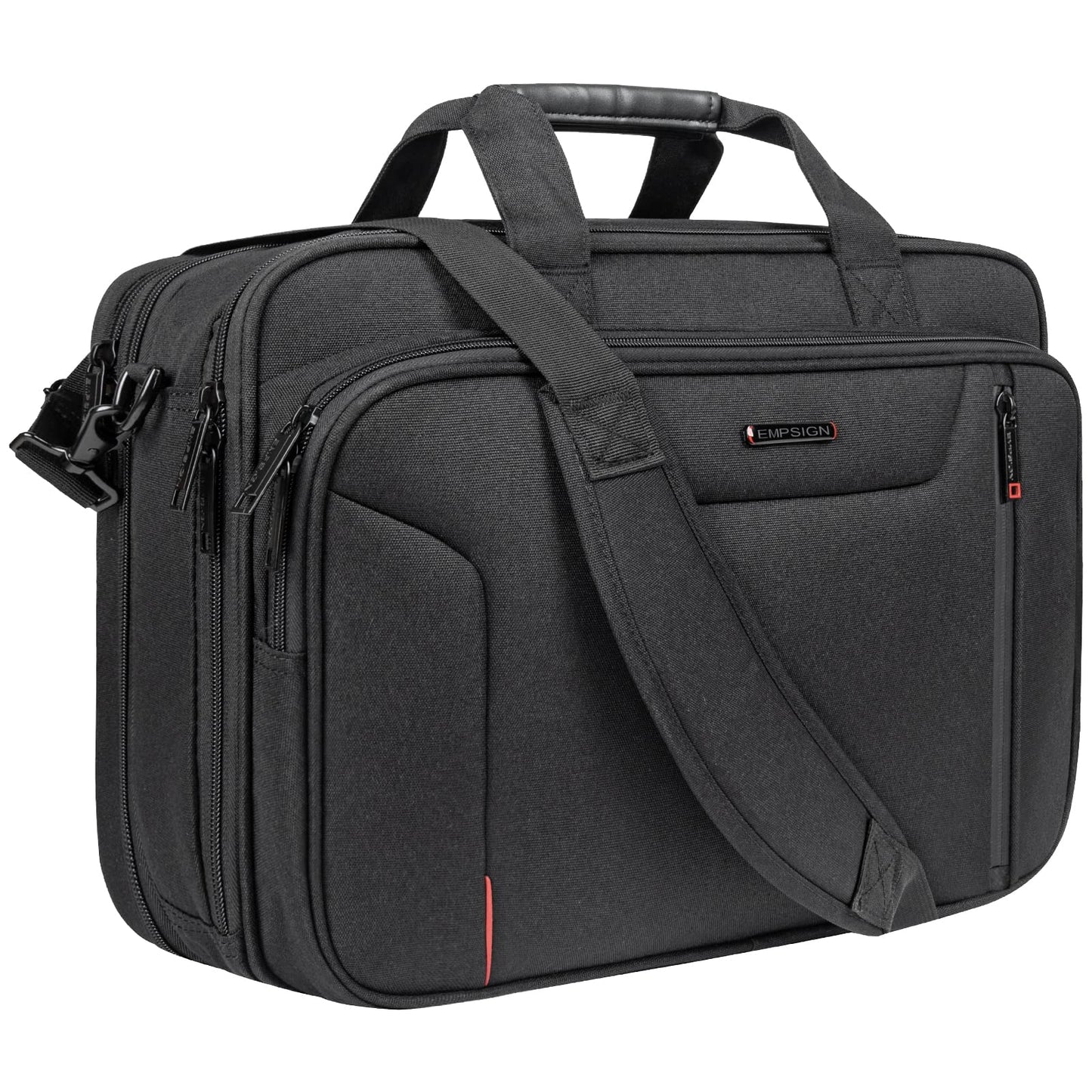 Maletín negro con correa para laptop de hasta 17.3" - Empsign (Nuevo)