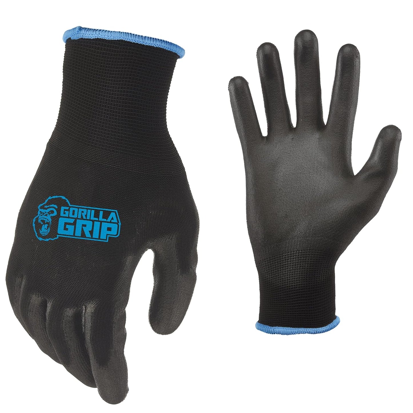 Par de guantes de trabajo de nylon (Talla L) - Gorilla Grip (Nuevo)
