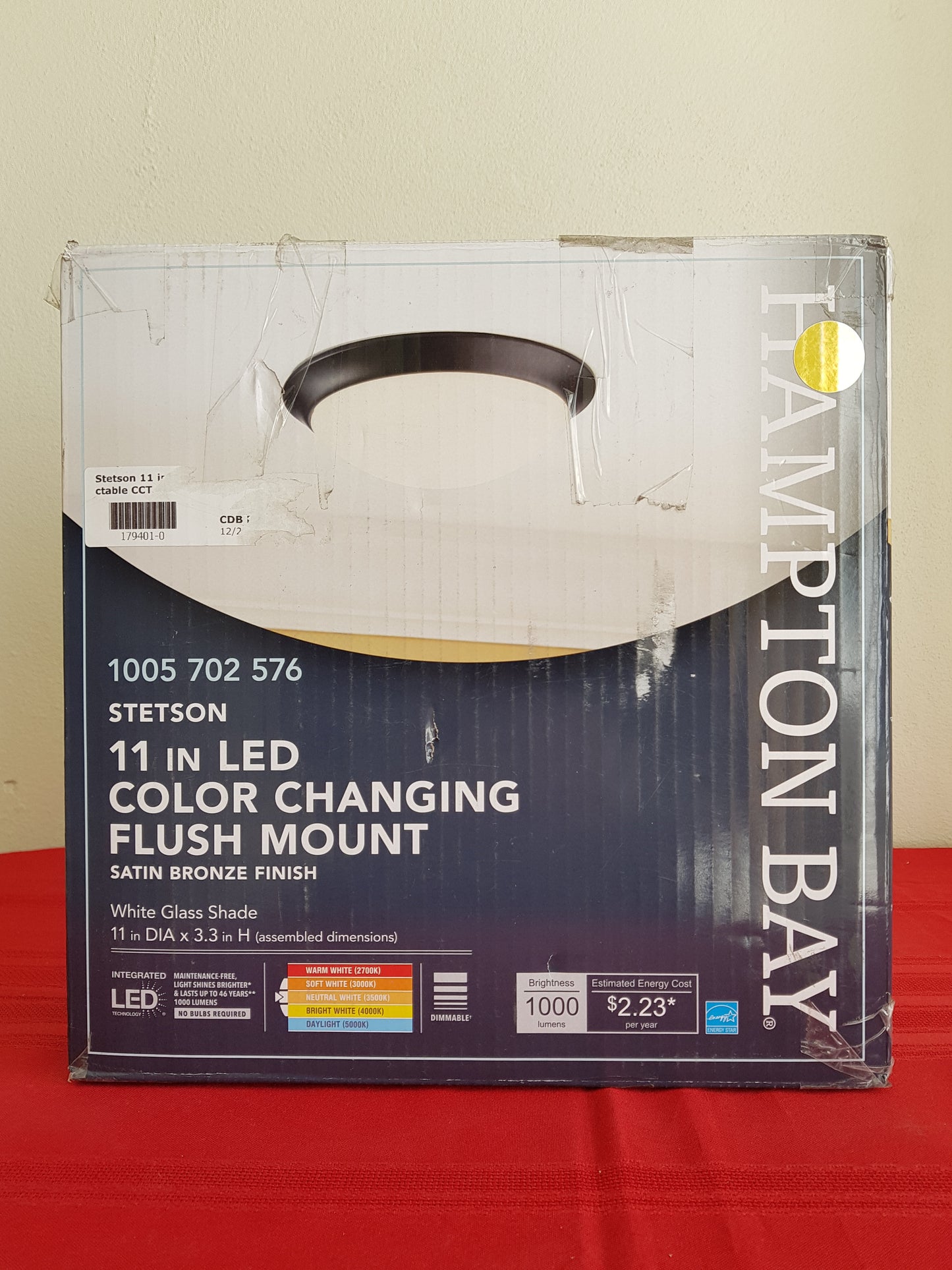Lámpara de techo LED - Hampton Bay Stetson (Nuevo, caja abierta)