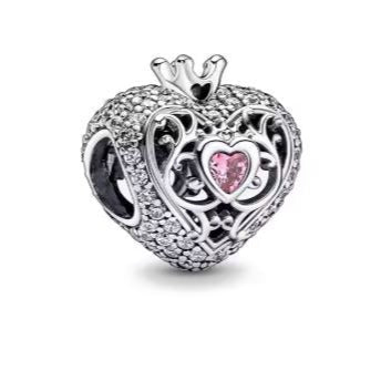 Charm de corazón con corona (Nuevo)