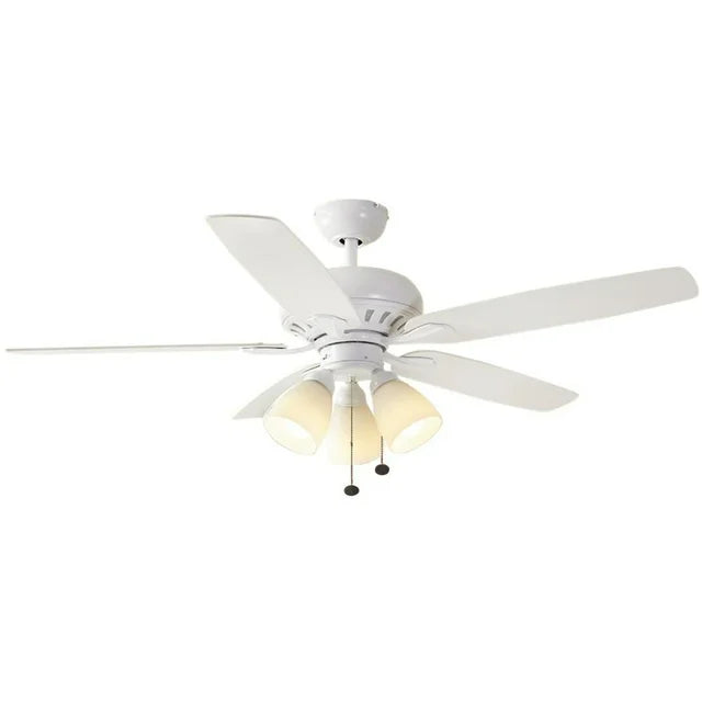 Ventilador de techo LED blanco mate de 52" - Hampton Bay Rockport (Nuevo, caja abierta)