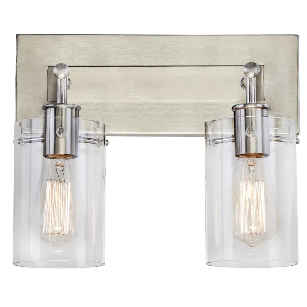 Lámpara de tocador de 2 luces - Hampton Bay Regan (Nuevo, caja abierta)