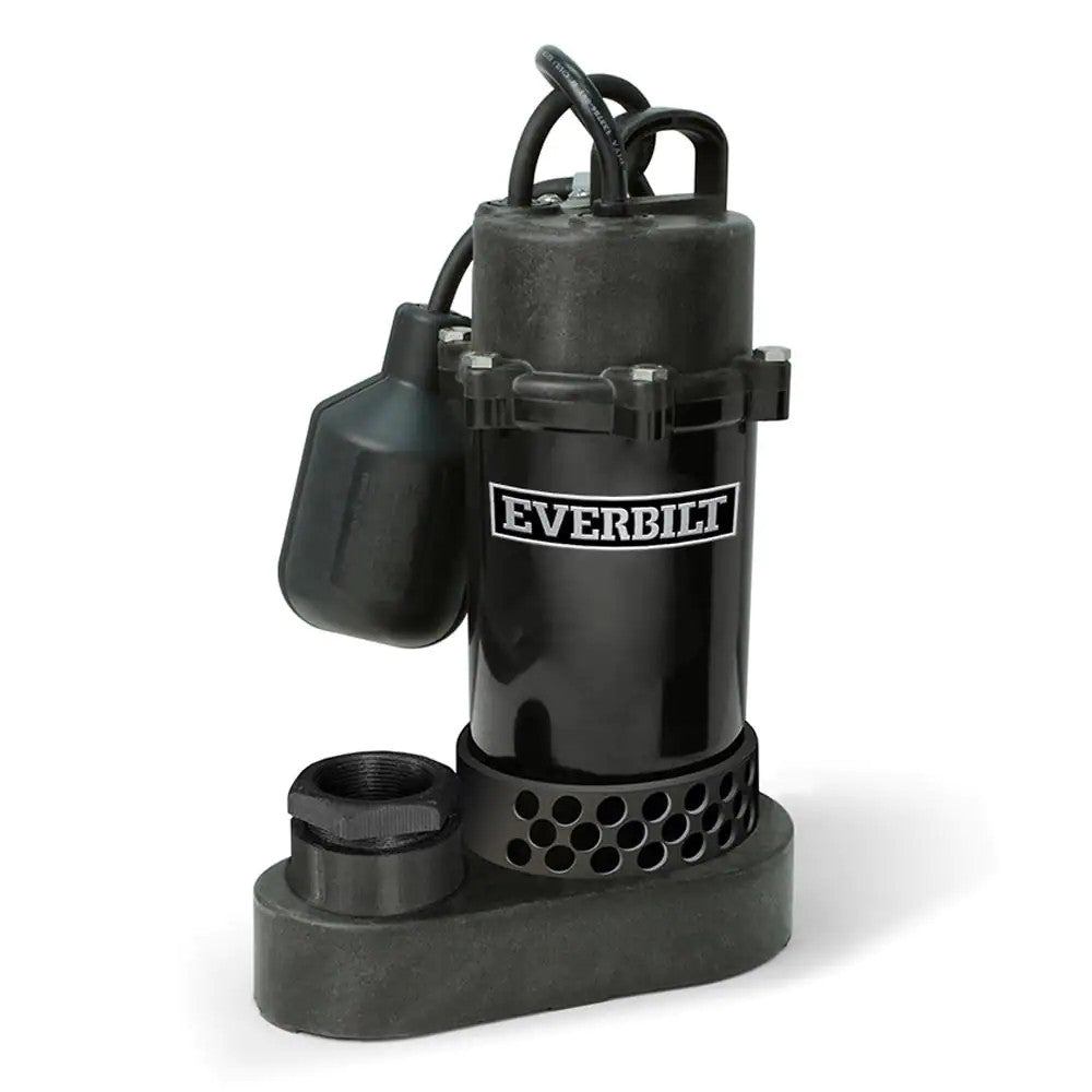 Bomba sumergible con interruptor de flotador 1/2 HP - Everbilt (Nuevo, caja abierta)