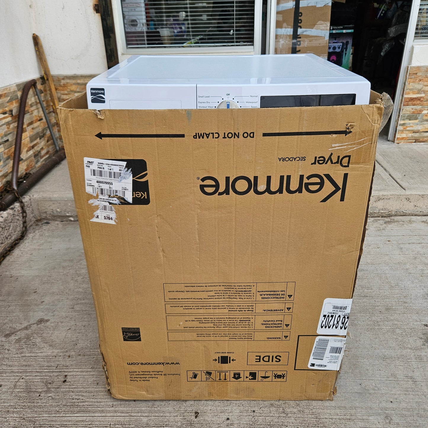 Secadora compacta eléctrica con sensor inteligente 220 V, 4 pies cúbicos - Kenmore (Nuevo, caja abierta)
