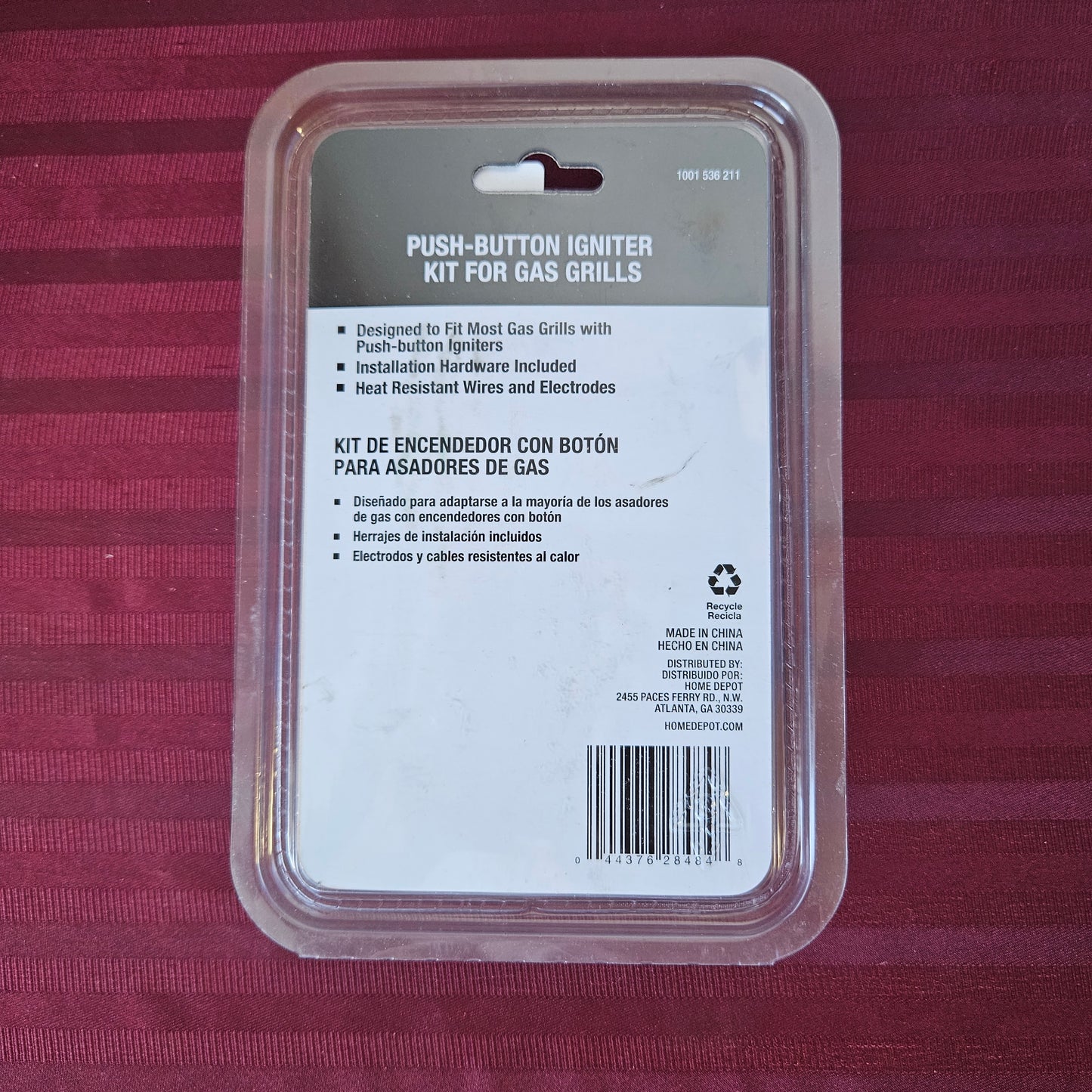 Kit de encendedor con botón para asadores de gas - Universal (Nuevo)